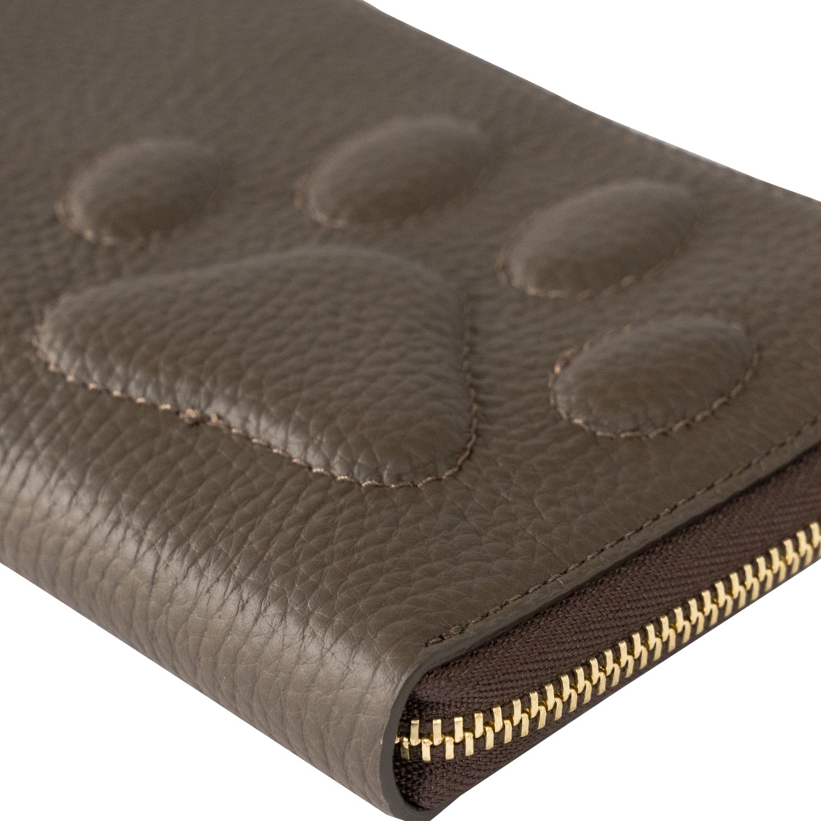 PAW L字ファスナー長財布　キュイール・マッシュ  /   チョコ