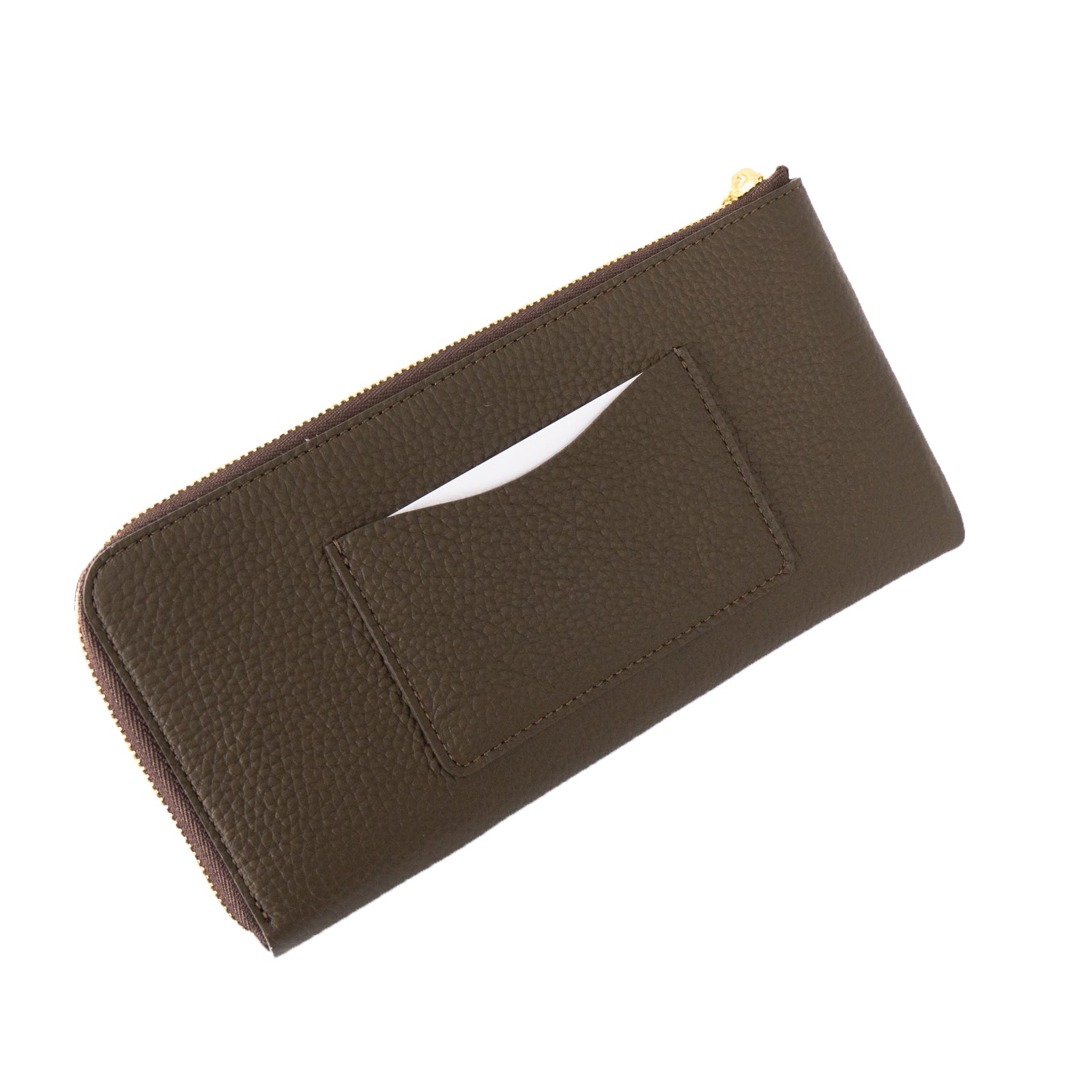 PAW L字ファスナー長財布　キュイール・マッシュ  /   チョコ