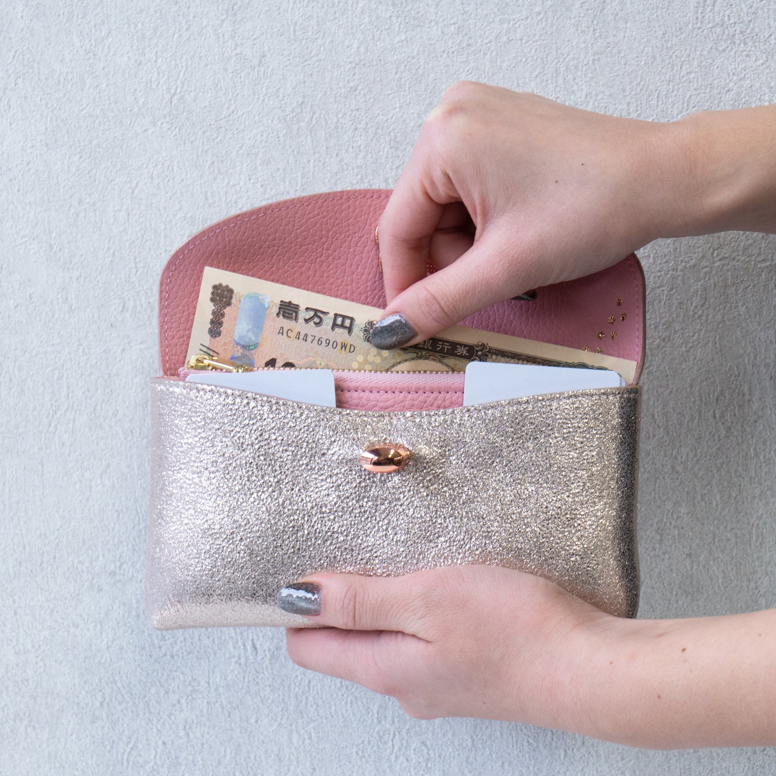 Sparkly Flap Wallet - Furnya Long / Rose Gold