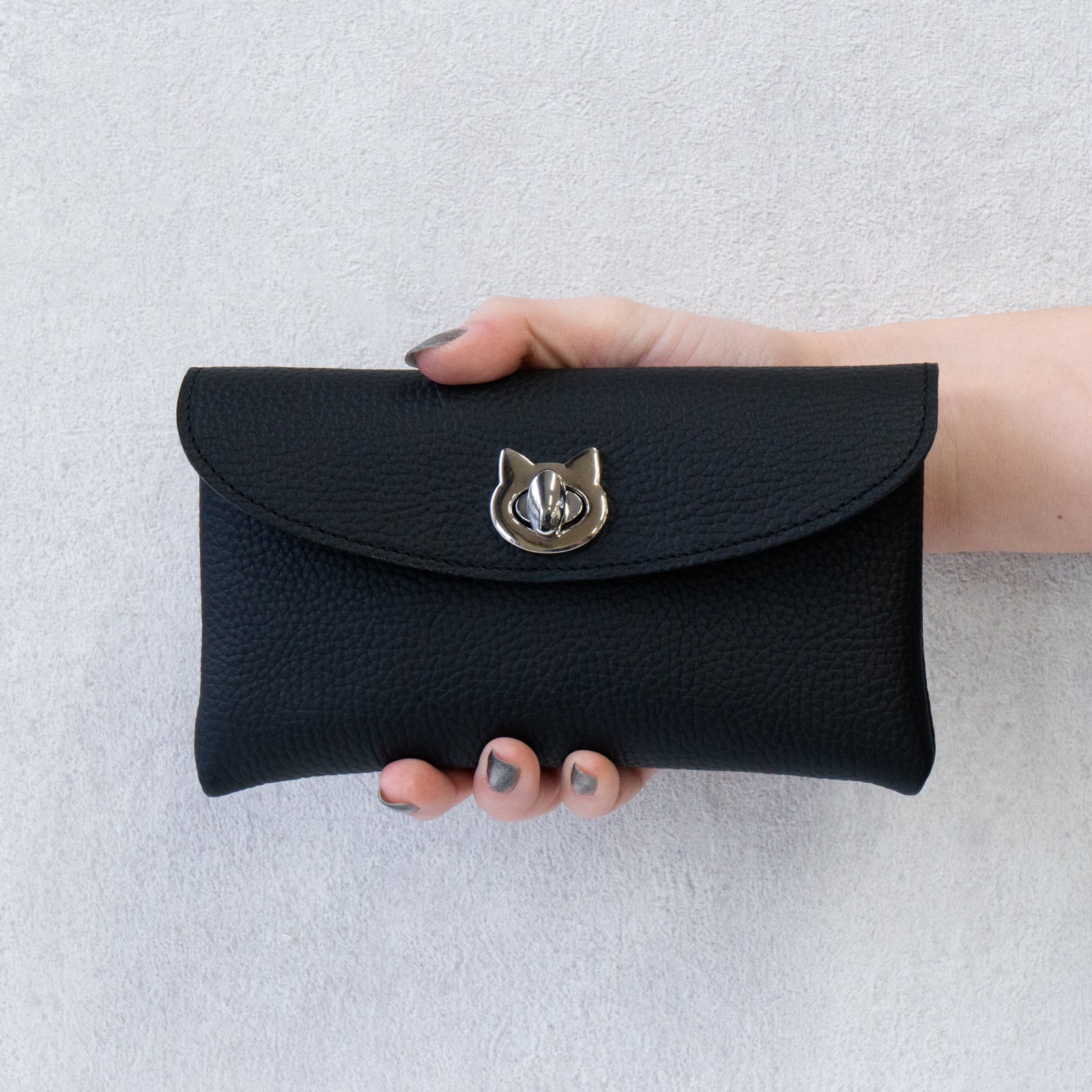 Flap Wallet Furnya Long Cuir Mash / Black