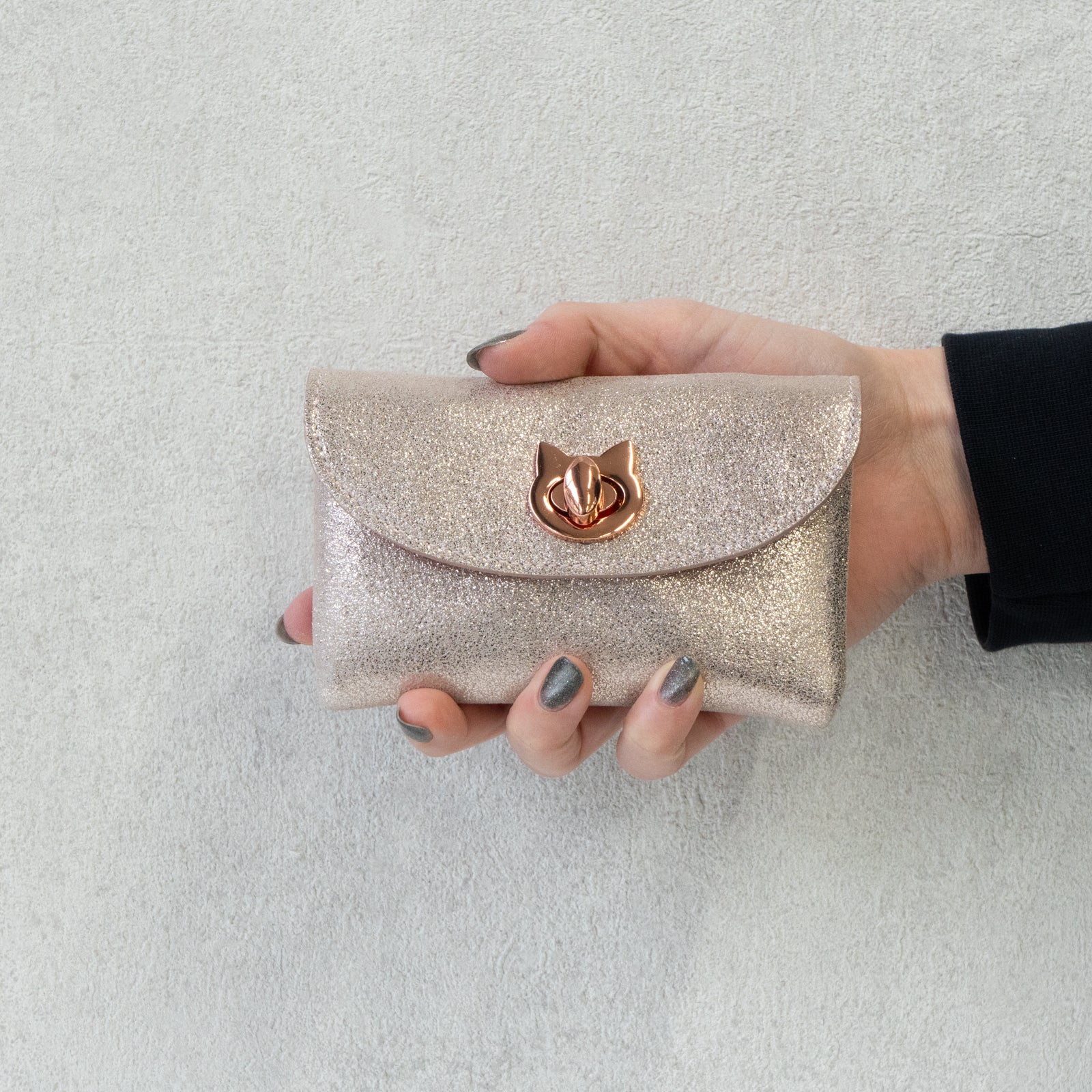 Sparkly Flap Wallet - Frunya Medium / Rose Gold