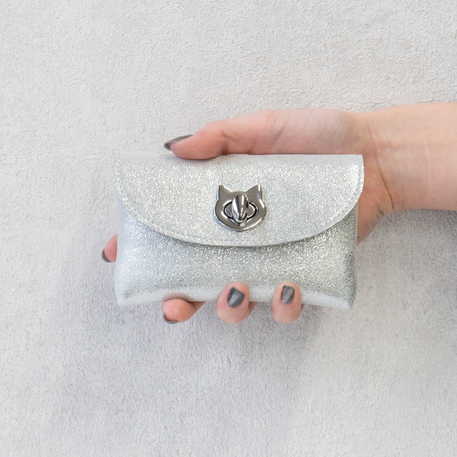 [On sale for one day only on Saturday, February 8th] Sparkly Flap Wallet - Furnya Medium / Silver