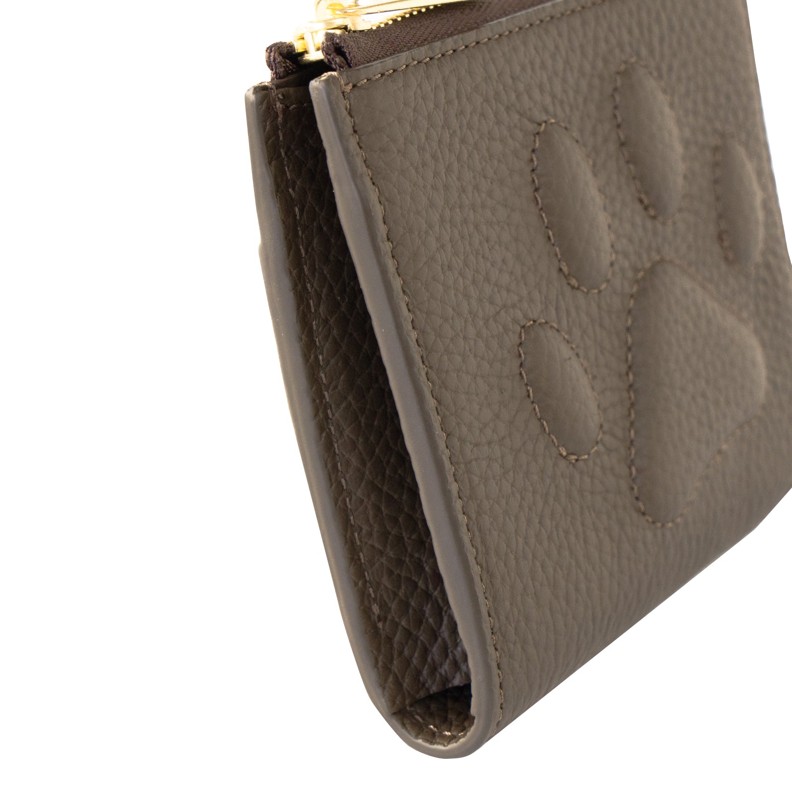 PAW L字ファスナーミニ財布　キュイール・マッシュ  /   チョコ