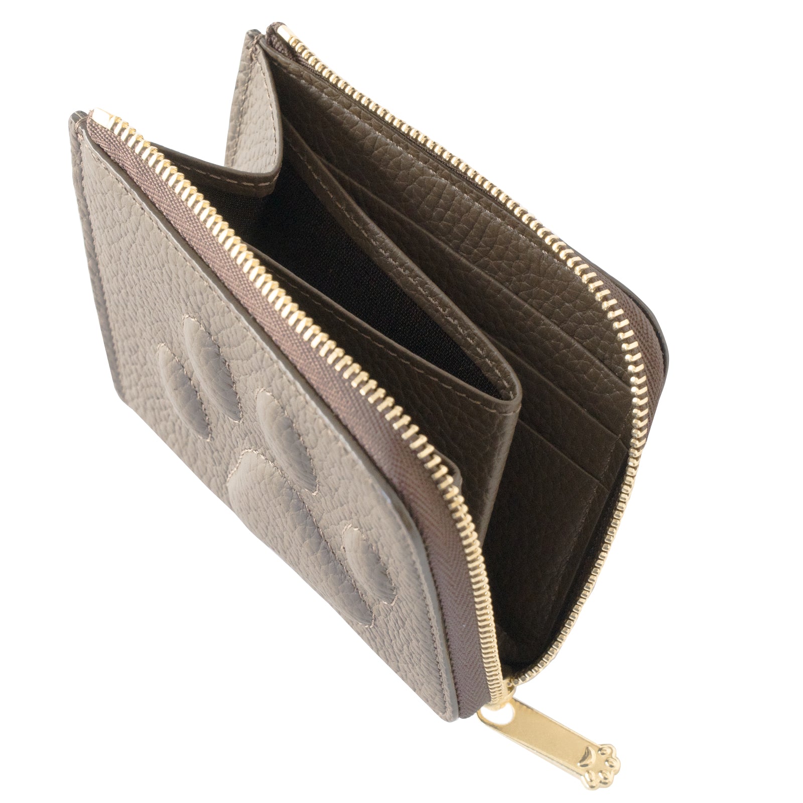 PAW L字ファスナーミニ財布　キュイール・マッシュ  /   チョコ