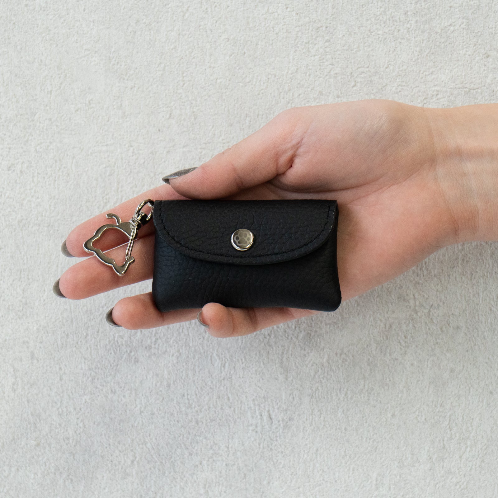 Flap Key Ring Furnya Nano Cuir Mache / Black