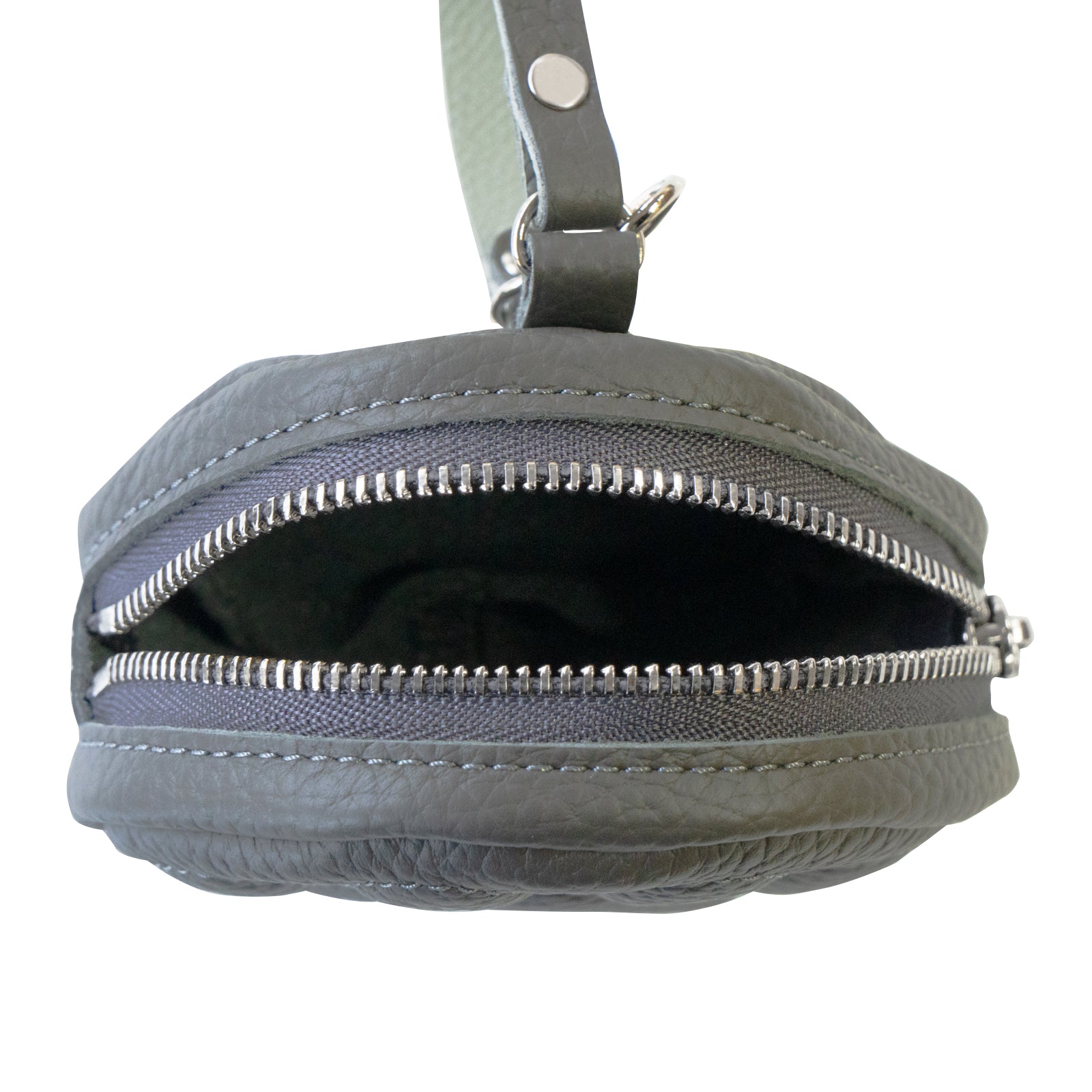 PAWチャームポーチ　キュイール　マッシュ  /  グラファイト