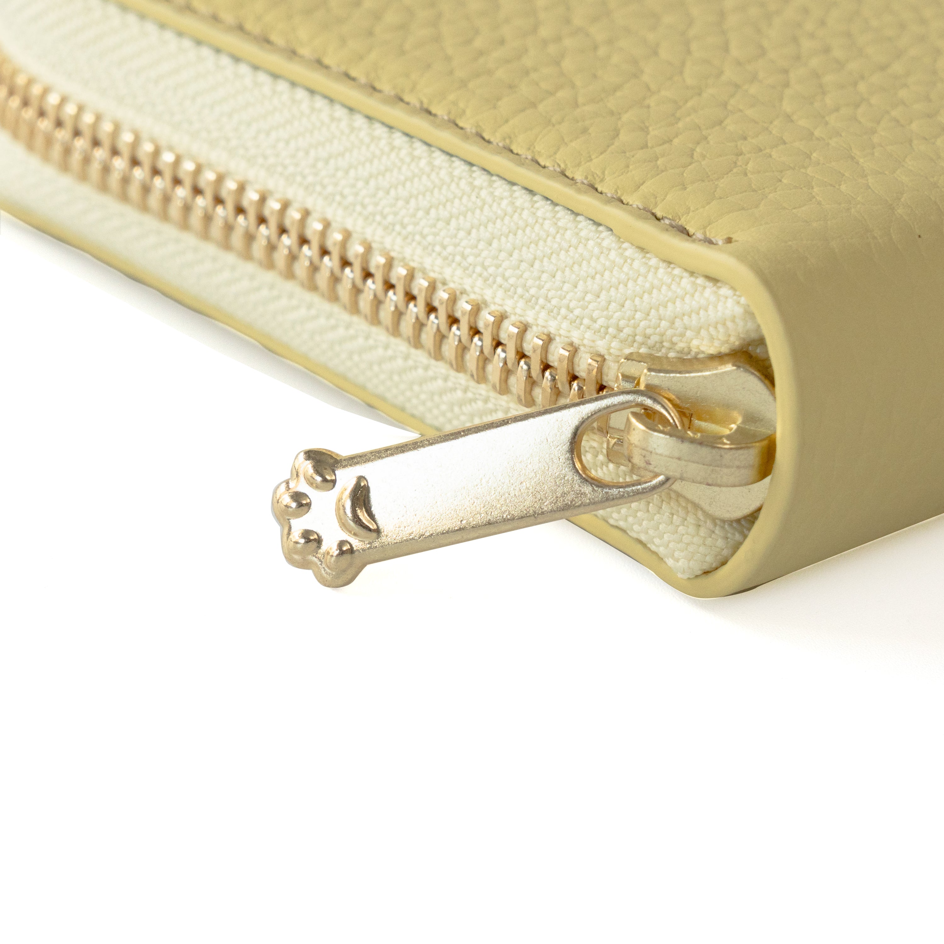 PAWラウンドファスナー長財布   キュイール・マッシュ  /  ジョーヌプッサン