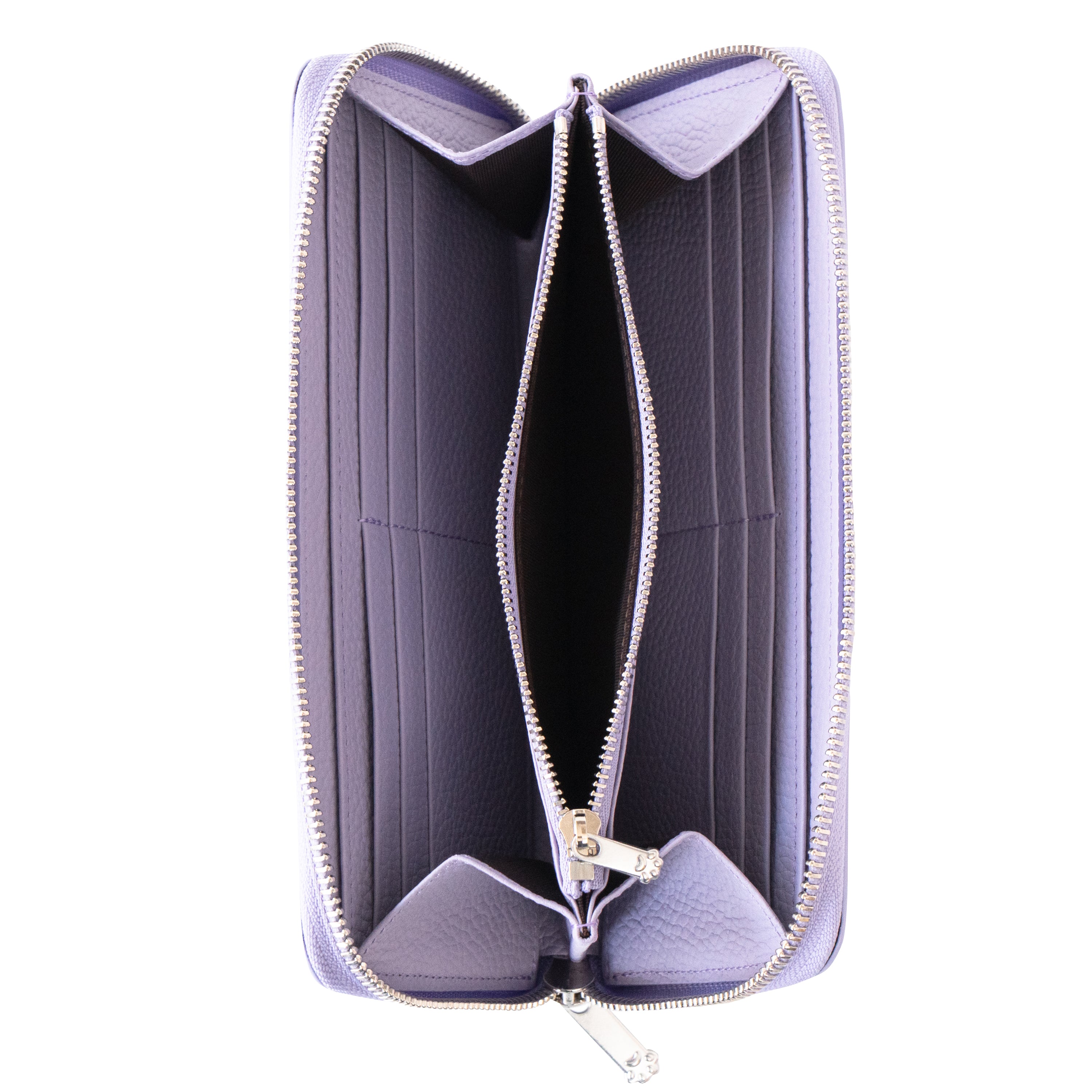 PAWラウンドファスナー長財布   キュイール・マッシュ  /  ラベンダー