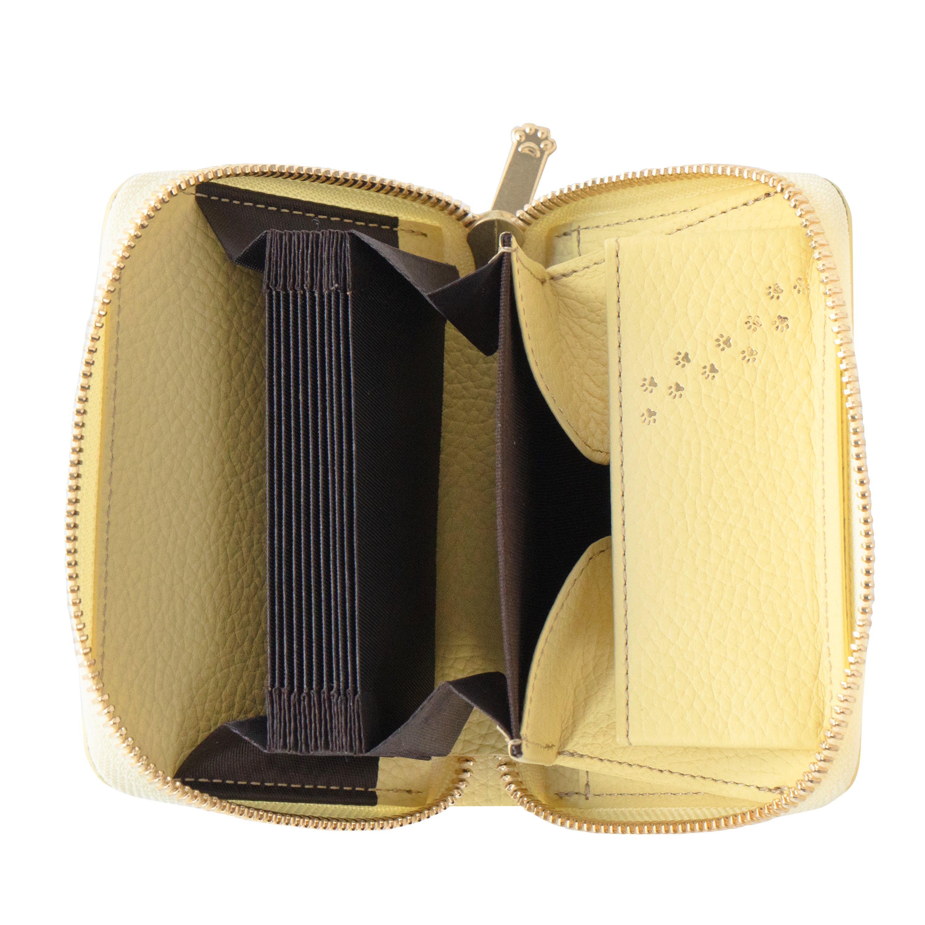 PAWラウンドファスナーミドル財布    キュイール・マッシュ  /  ジョーヌプッサン