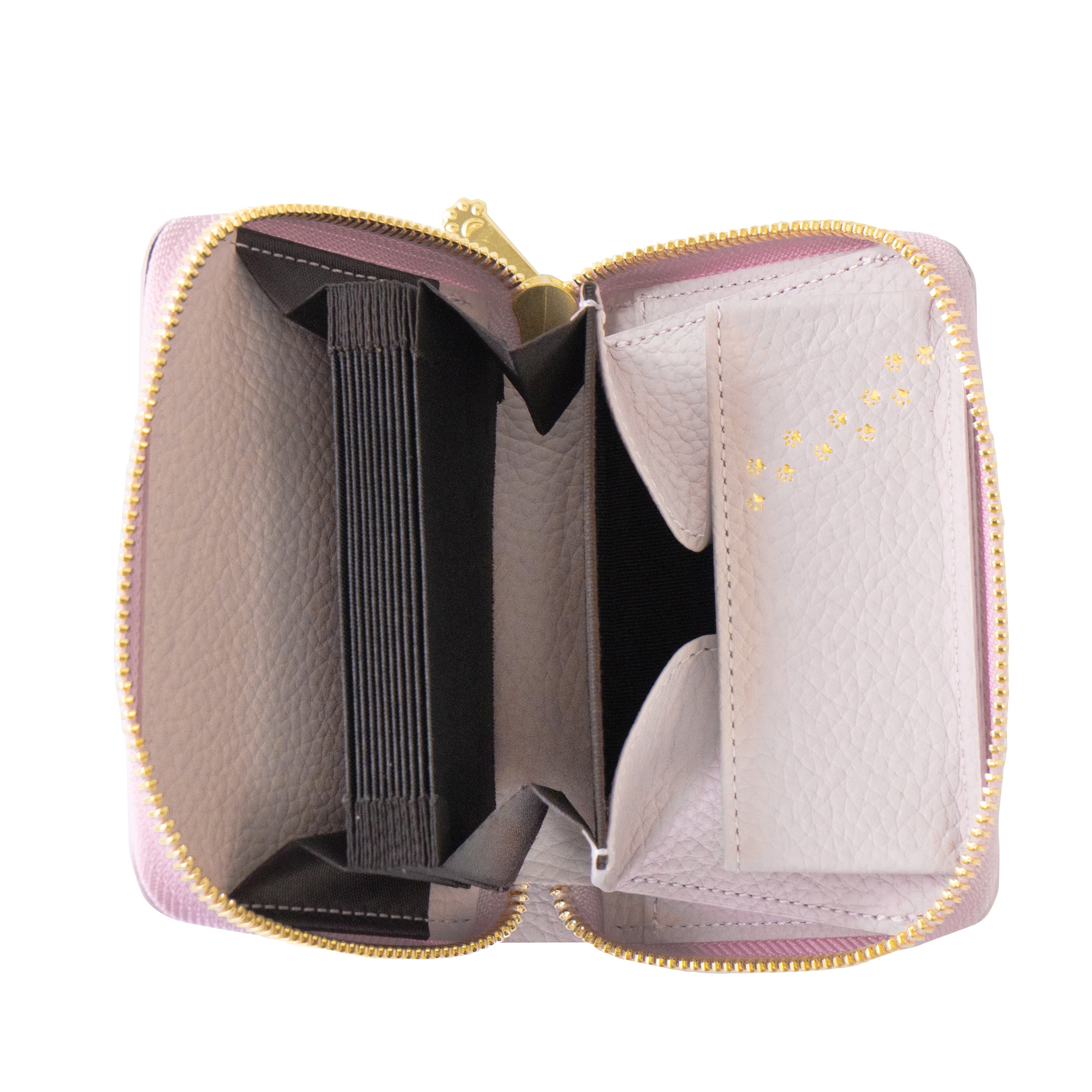 PAWラウンドファスナーミドル財布    キュイール・マッシュ  /  モーヴシルヴェスティン