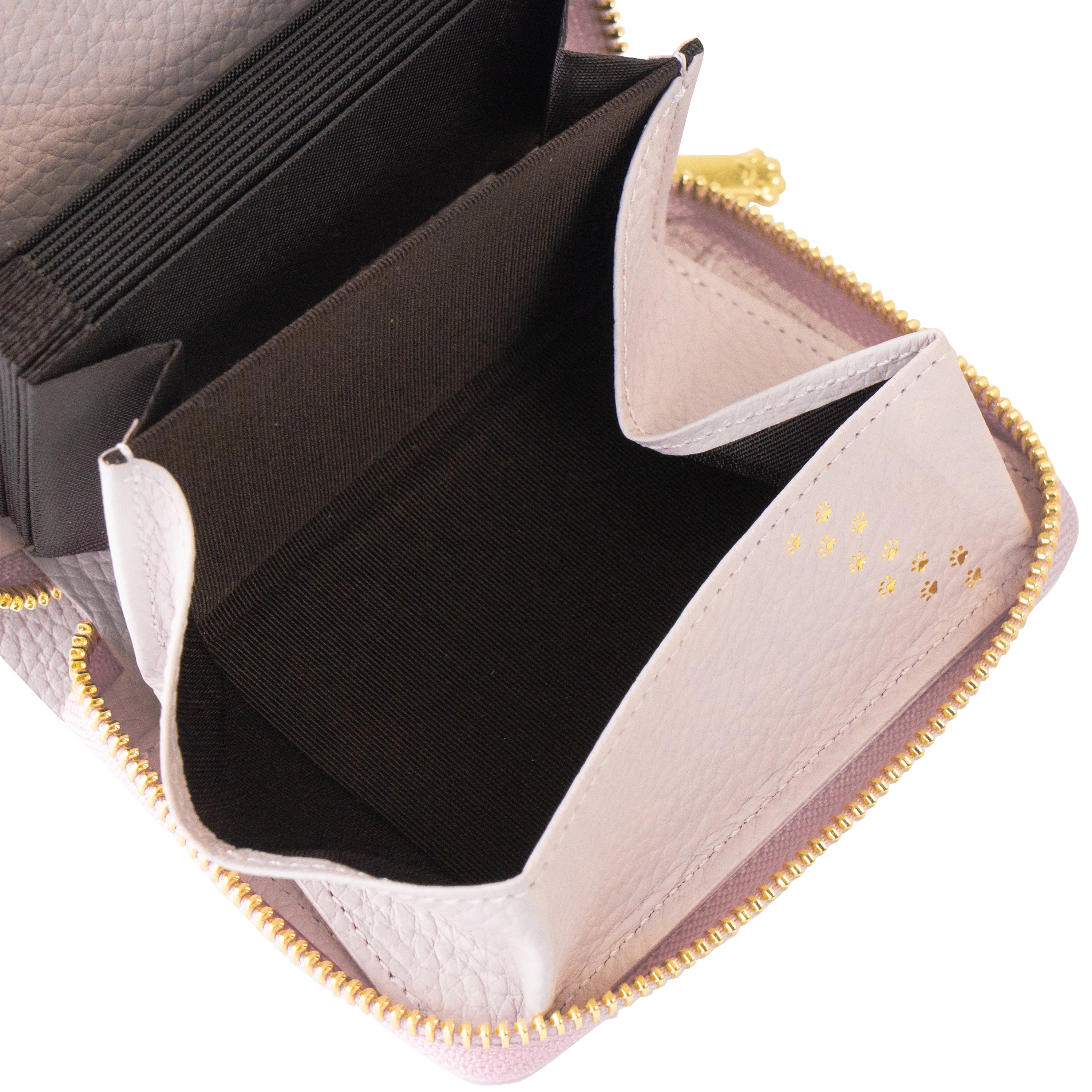 PAWラウンドファスナーミドル財布    キュイール・マッシュ  /  モーヴシルヴェスティン