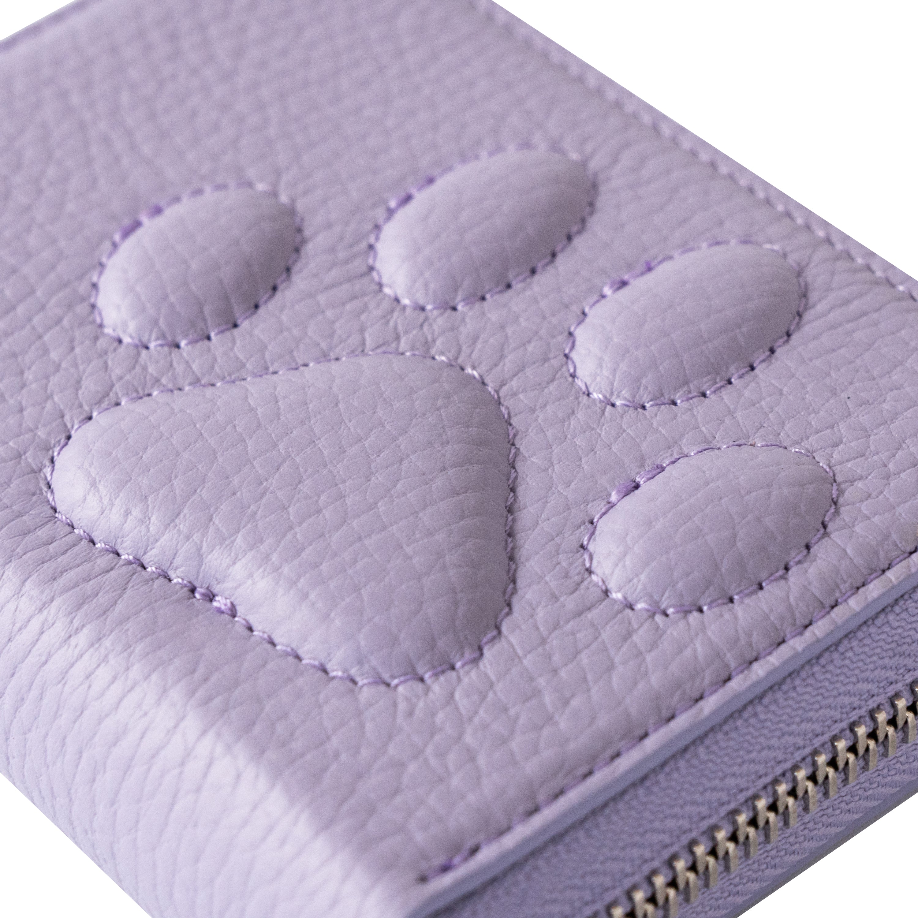 PAWラウンドファスナーミドル財布    キュイール・マッシュ  /  ラベンダー