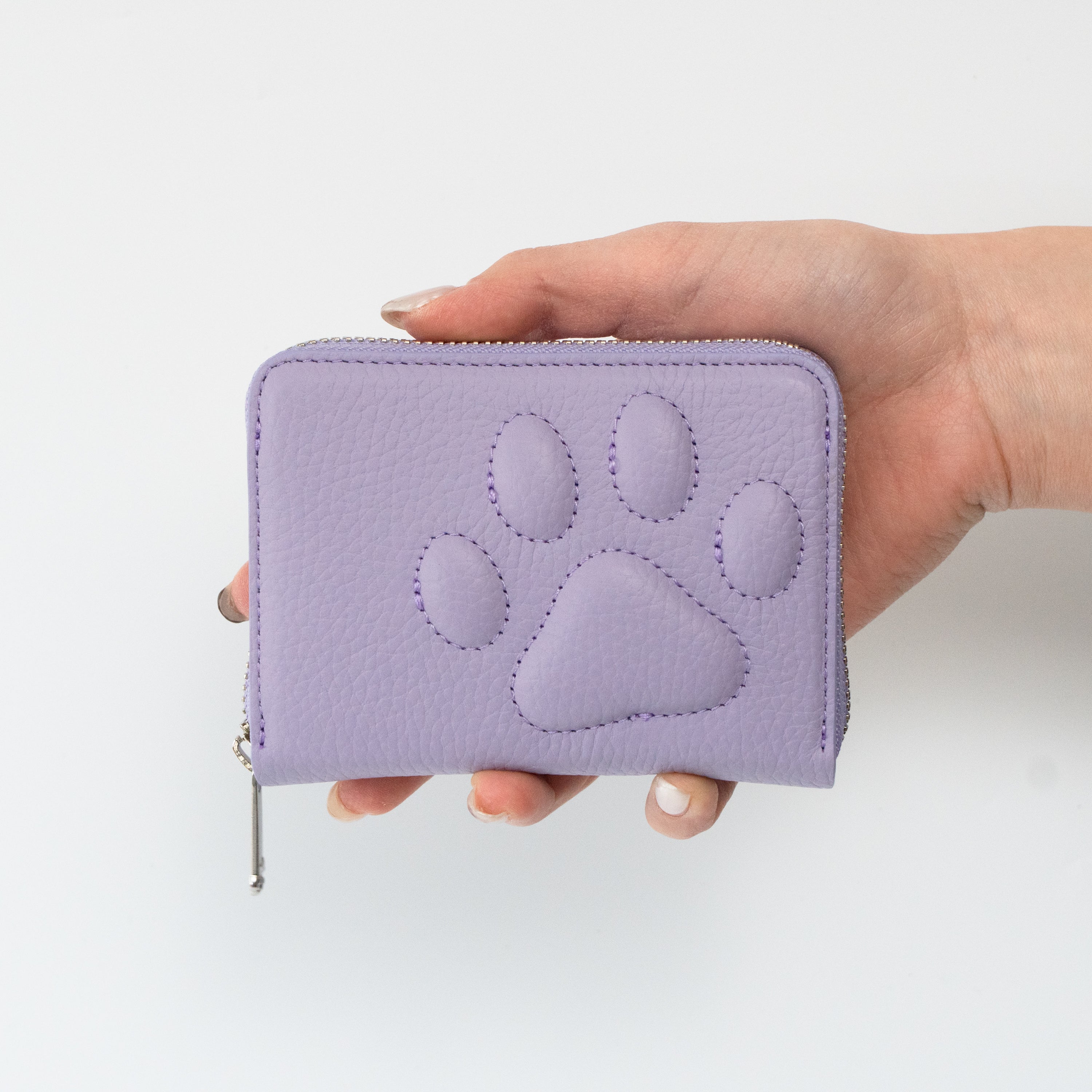 PAWラウンドファスナーミドル財布    キュイール・マッシュ  /  ラベンダー