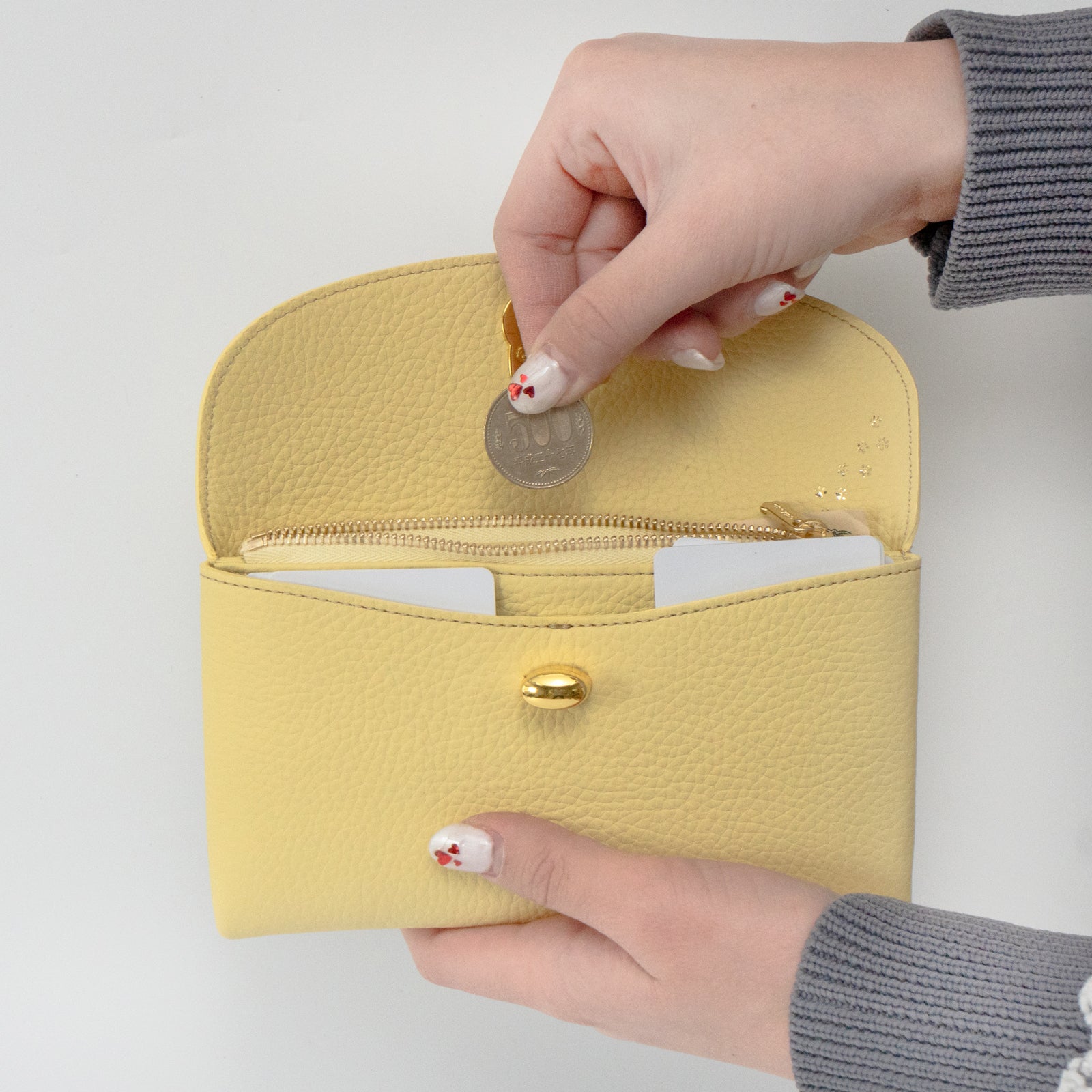 フラップウォレット・フルーニャ ロング    キュイール・マッシュ / ジョーヌプッサン