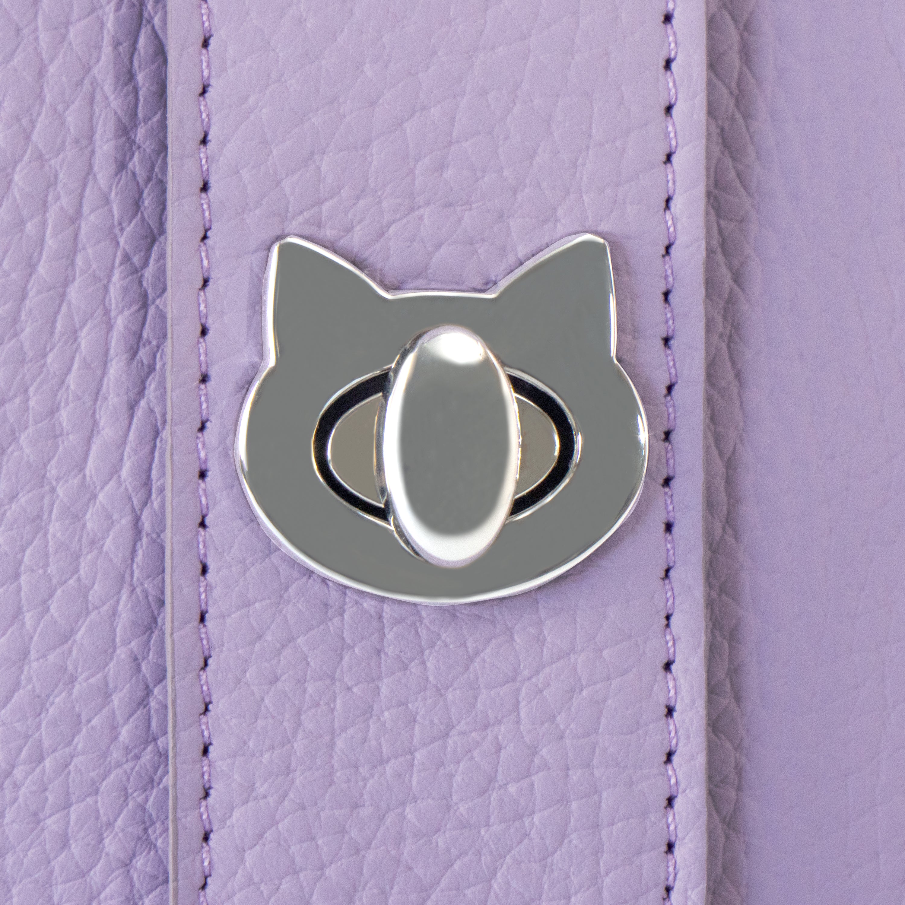 【3/20(金)20:00～ 数量限定】【さくらねこの日特別SET】チェーンショルダー付きミニバッグ・PAW  (パウ)   さくらねこチャームSET  / ラベンダー