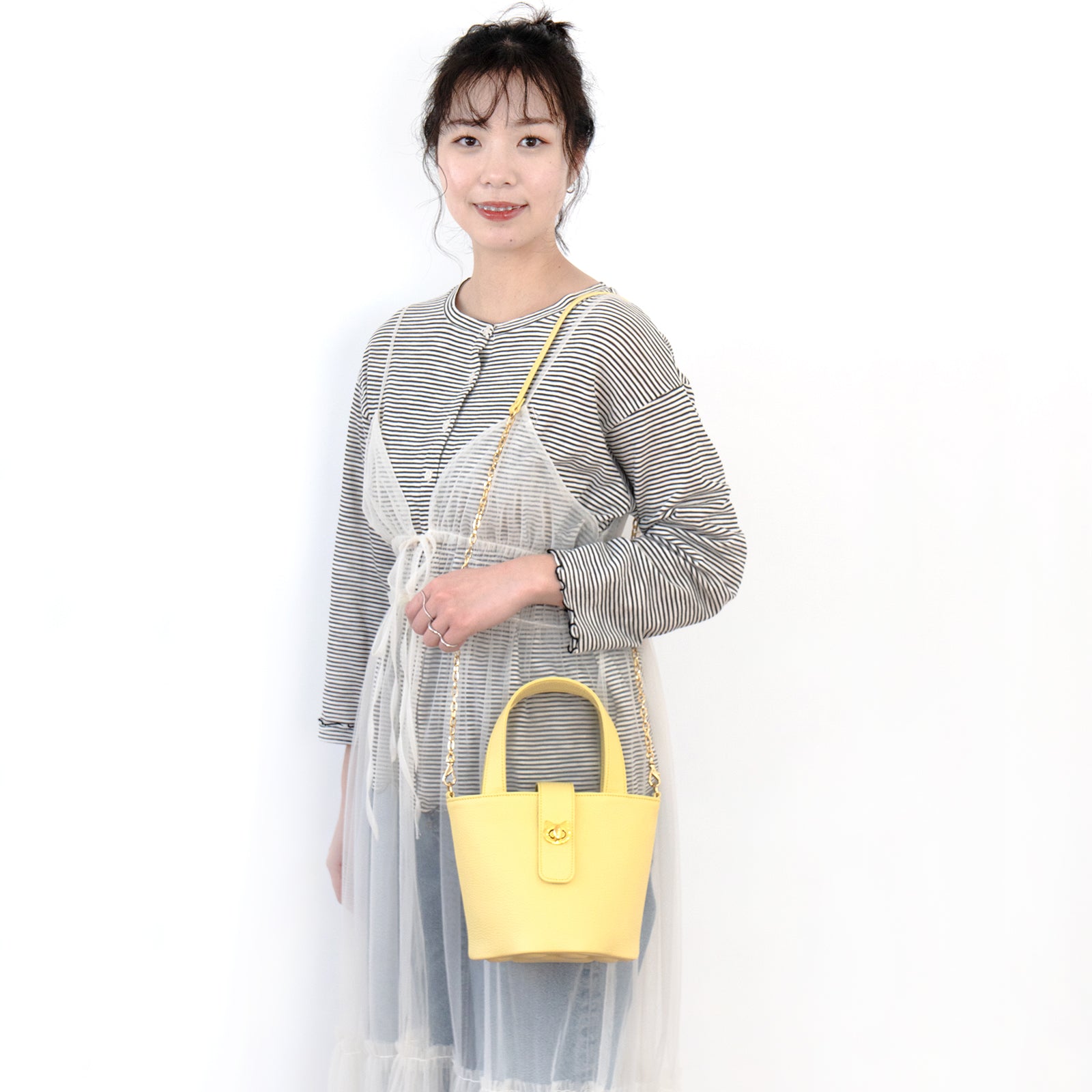 【3/20(金)20:00～ 数量限定】【さくらねこの日特別SET】　チェーンショルダー付きミニバッグ・PAW  (パウ)   さくらねこチャームSET  / ジョーヌプッサン