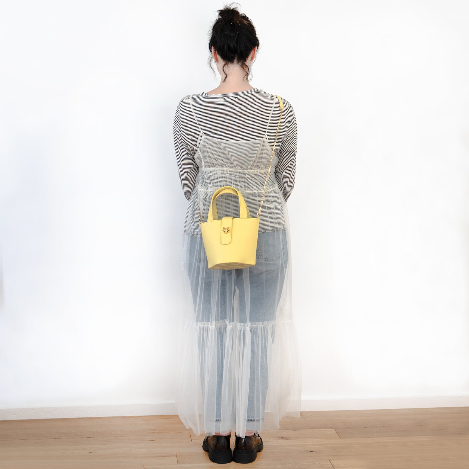 【3/20(金)20:00～ 数量限定】【さくらねこの日特別SET】　チェーンショルダー付きミニバッグ・PAW  (パウ)   さくらねこチャームSET  / ジョーヌプッサン