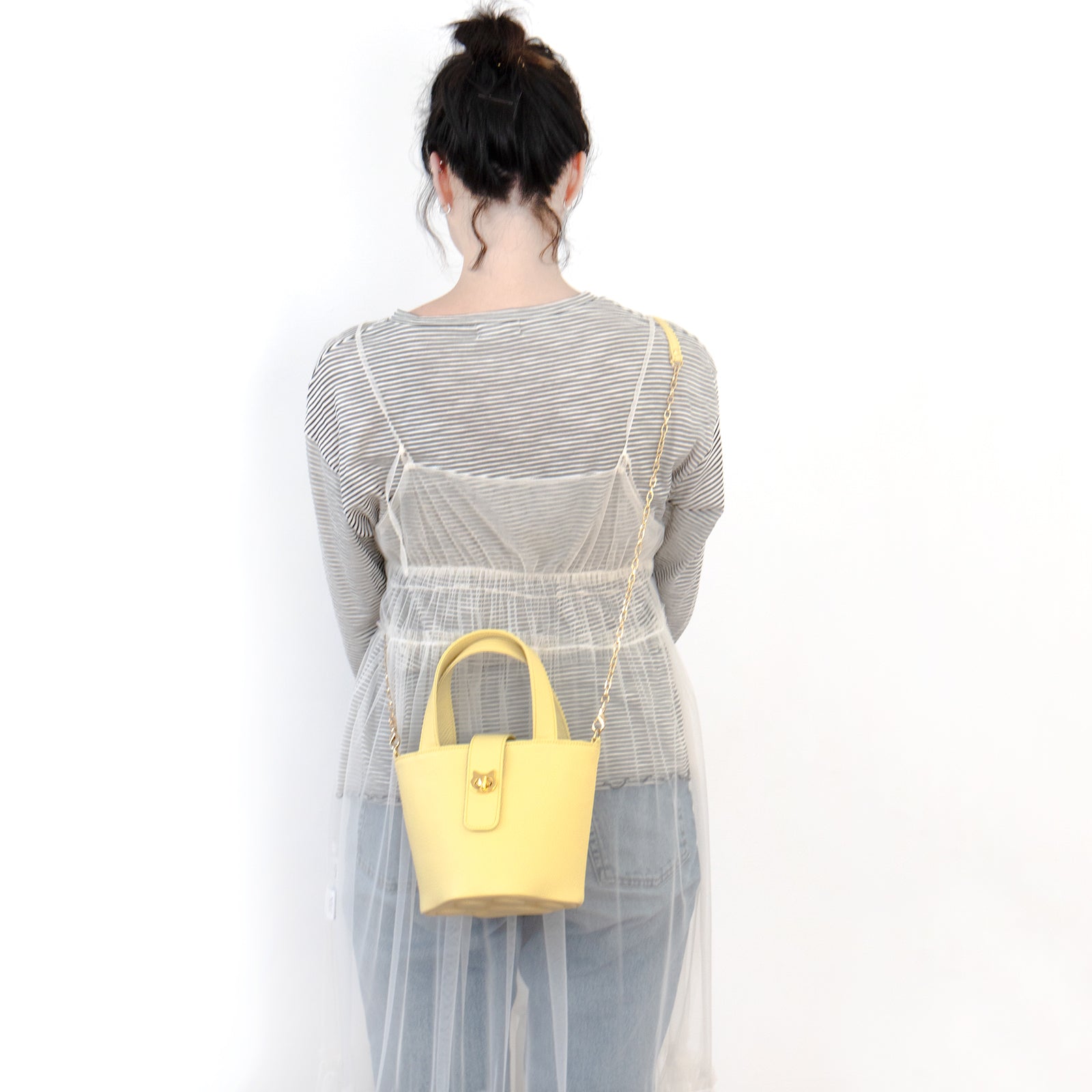 【3/20(金)20:00～ 数量限定】【さくらねこの日特別SET】　チェーンショルダー付きミニバッグ・PAW  (パウ)   さくらねこチャームSET  / ジョーヌプッサン