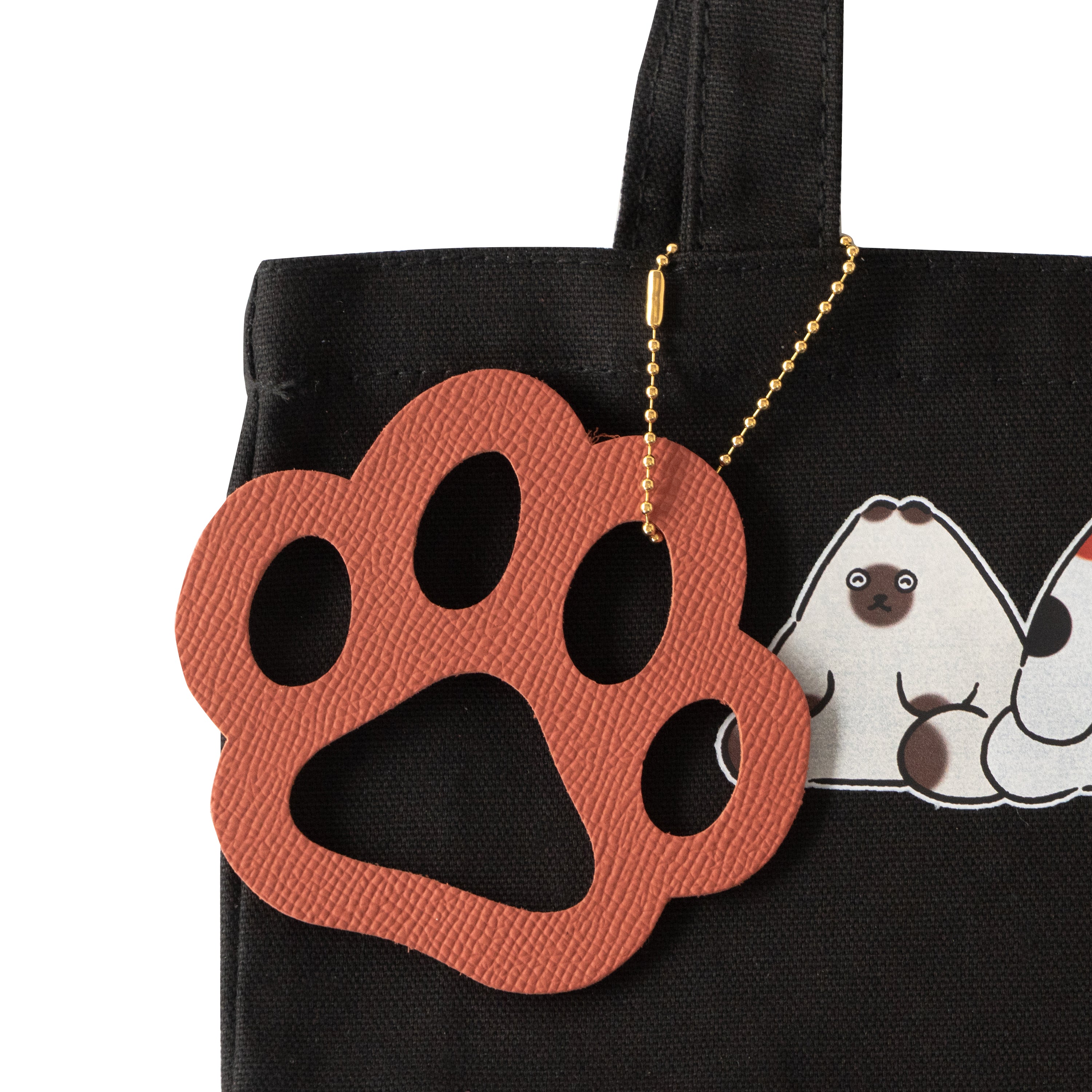 【期間限定：3月20日(金)22:00～22日(日)】にゃんぺんトートバッグ・S  [仲良し3にゃんぺんず]  /  ブラック