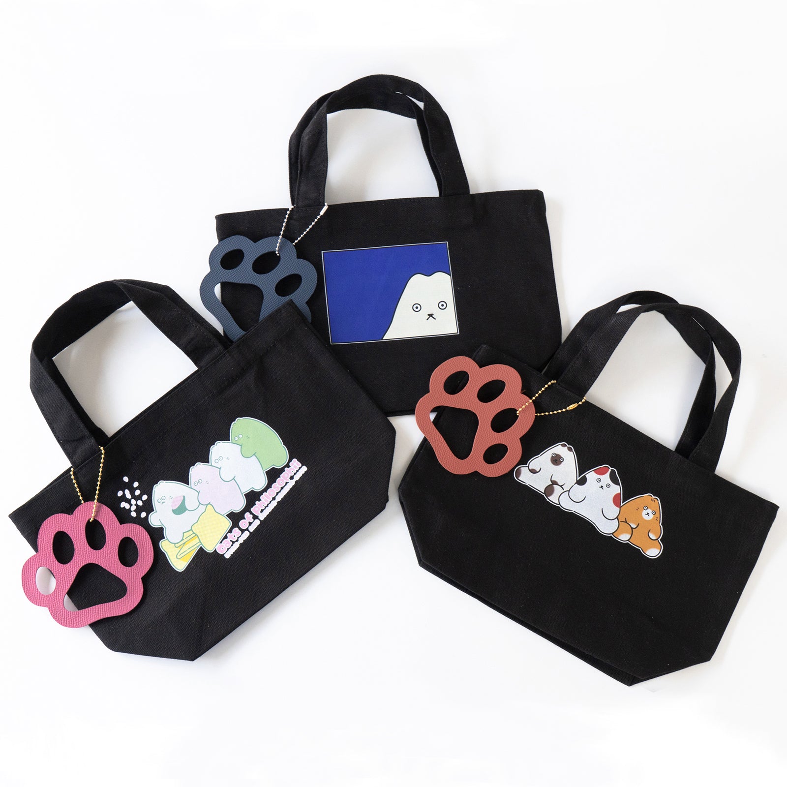 【期間限定：3月20日(金)22:00～22日(日)】にゃんぺんトートバッグ・S  [富士山にゃんぺん]  /  ブラック