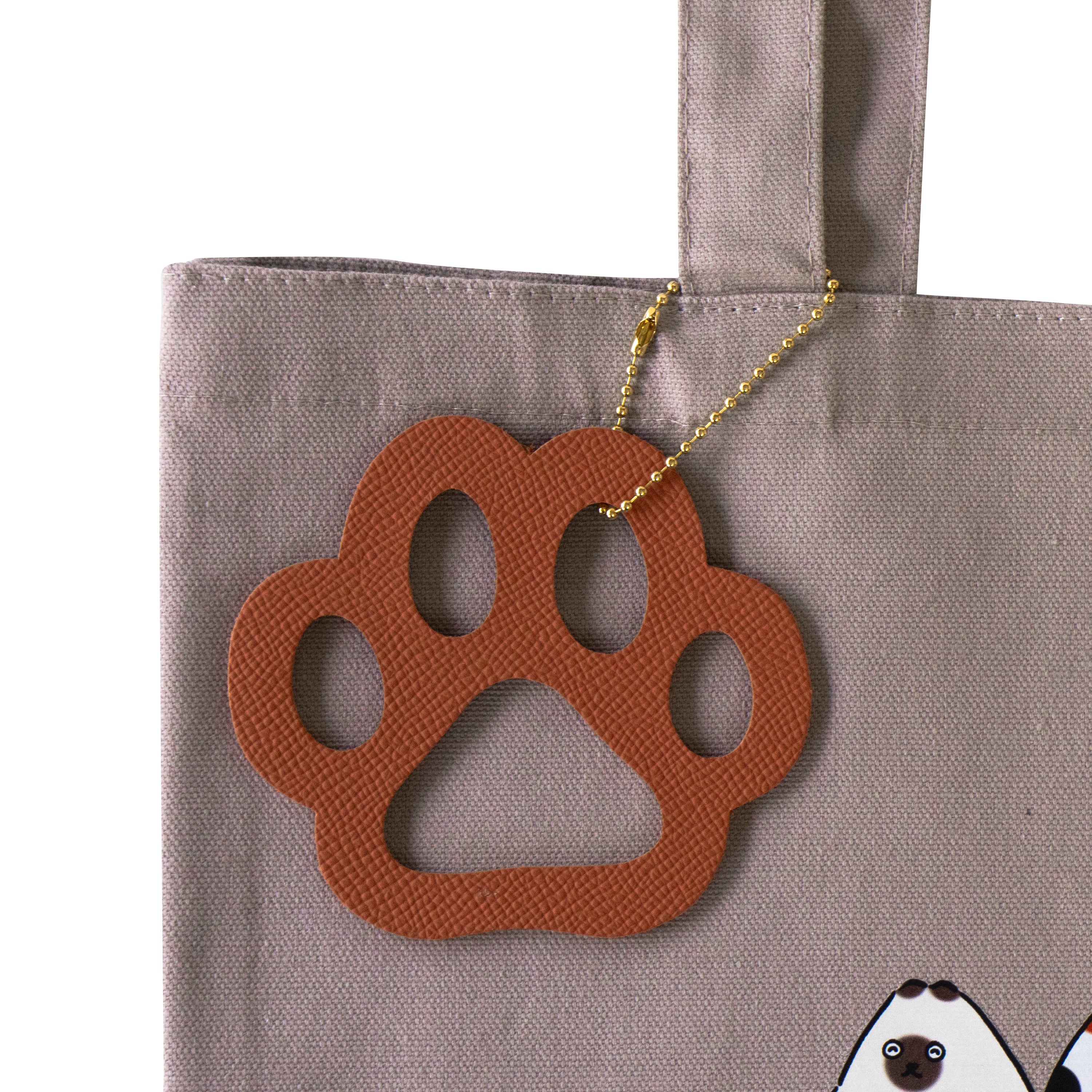 【期間限定：3月20日(金)22:00～22日(日)】にゃんぺんトートバッグ・M  [仲良し3にゃんぺんず]  /  グレージュ