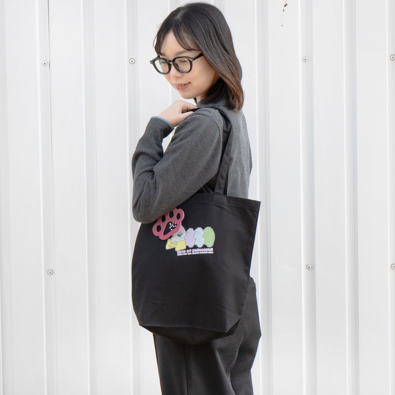 【期間限定：3月20日(金)22:00～22日(日)】にゃんぺんトートバッグ・M  [にゃんぺん＆おだんごBOYS]  /  ブラック