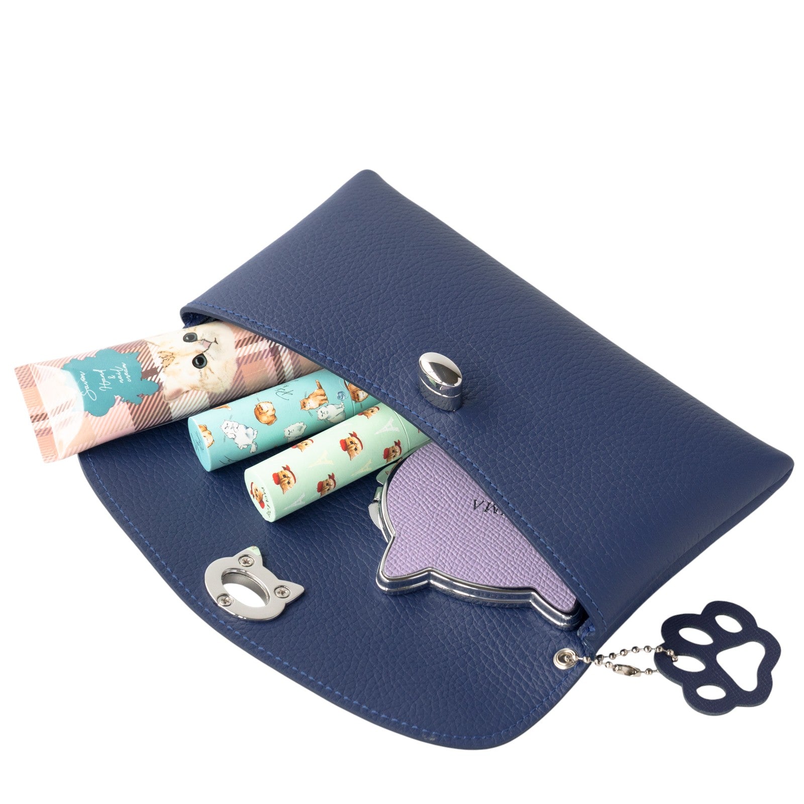 【10/7(火)22:00～ 26時間限定販売】【数量限定】フルーニャポーチL  キュイール・マッシュ  /  ロイヤルブルー