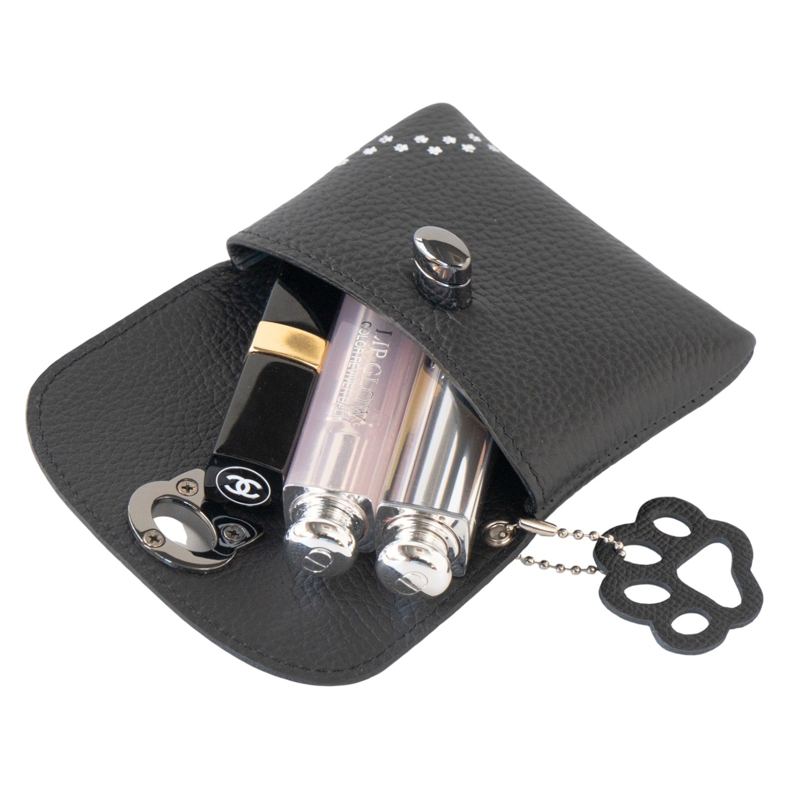 [復刻] フルーニャ スクエアポーチ　キュイール・マッシュ  /  ブラック