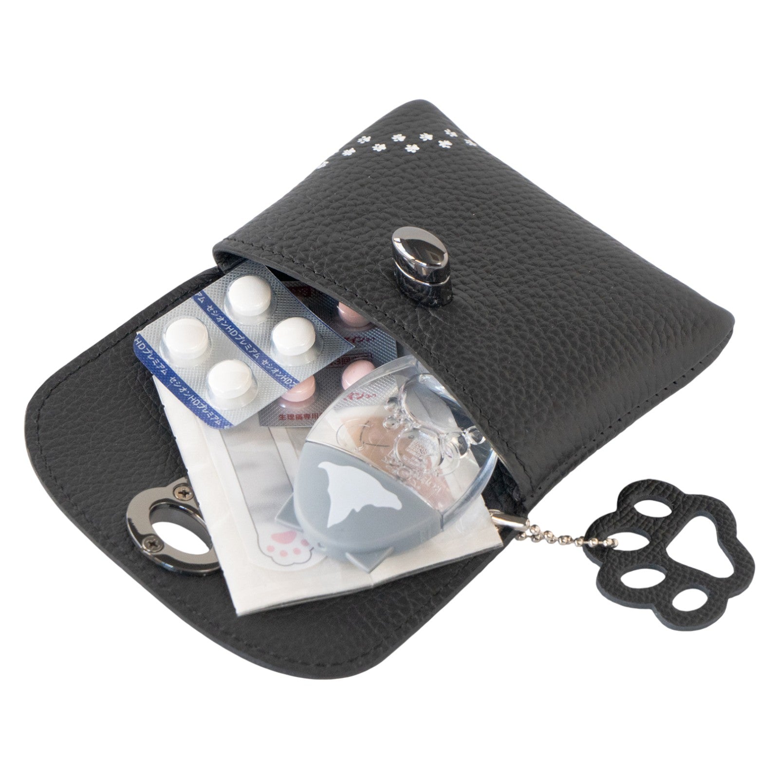 [復刻] フルーニャ スクエアポーチ　キュイール・マッシュ  /  ブラック