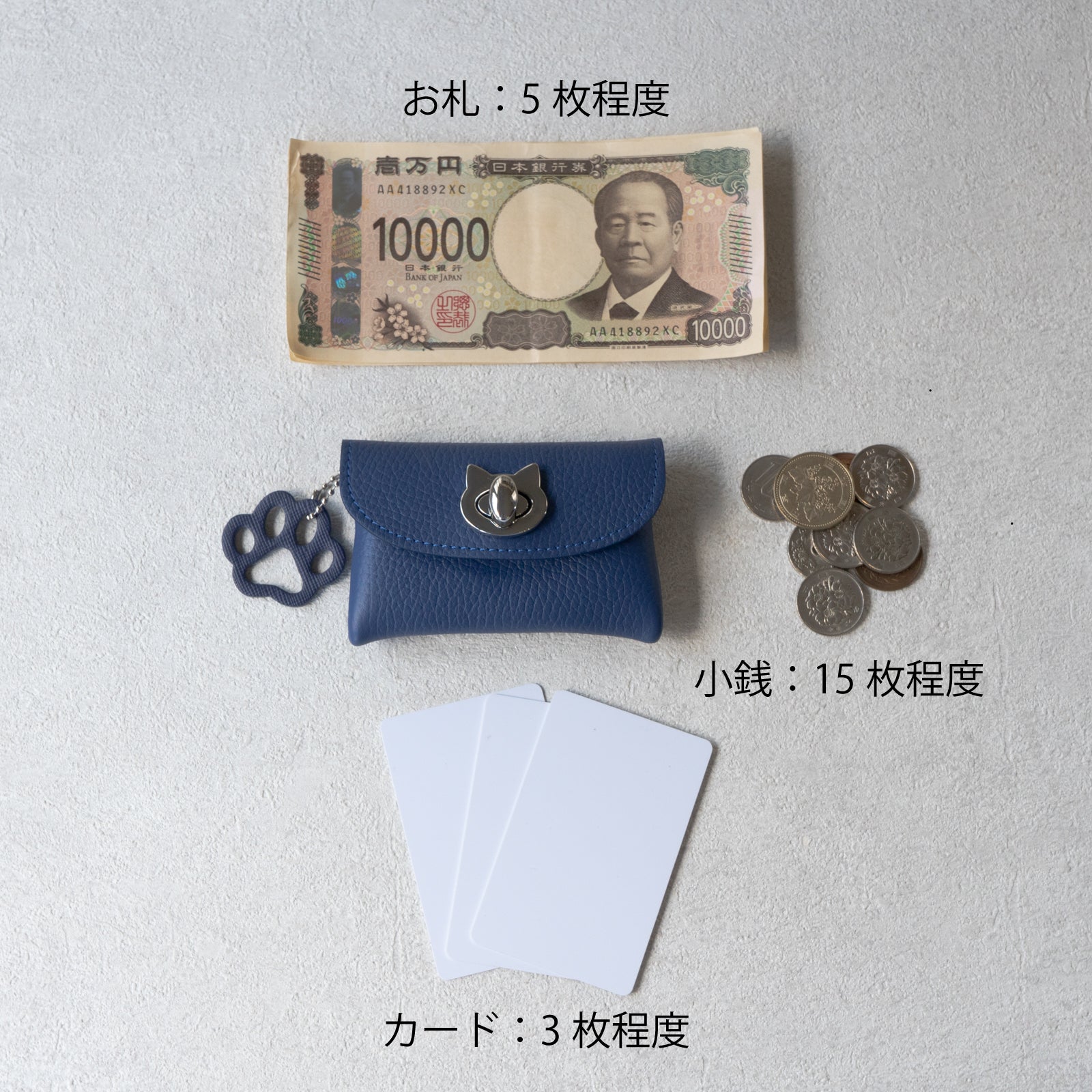 【10/7(火)22:00～ 26時間限定販売】【数量限定】フルーニャポーチ・ミニ　キュイール・マッシュ / ロイヤルブルー
