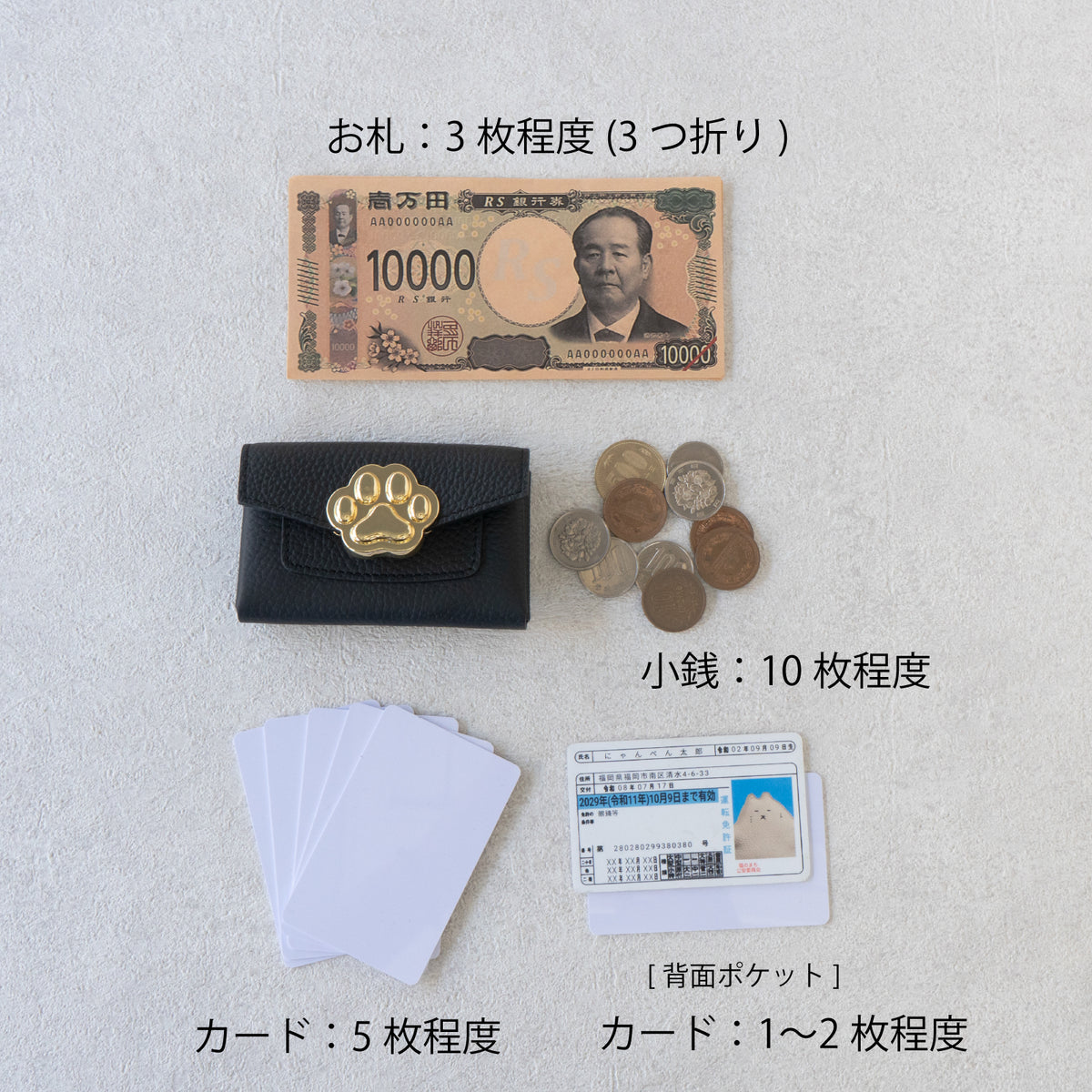 [Pre-order: Fri, Oct 23, 22:00 – Mon, Oct 26] Small Multi-Case: Meowver Mini Cuir Mache / Black