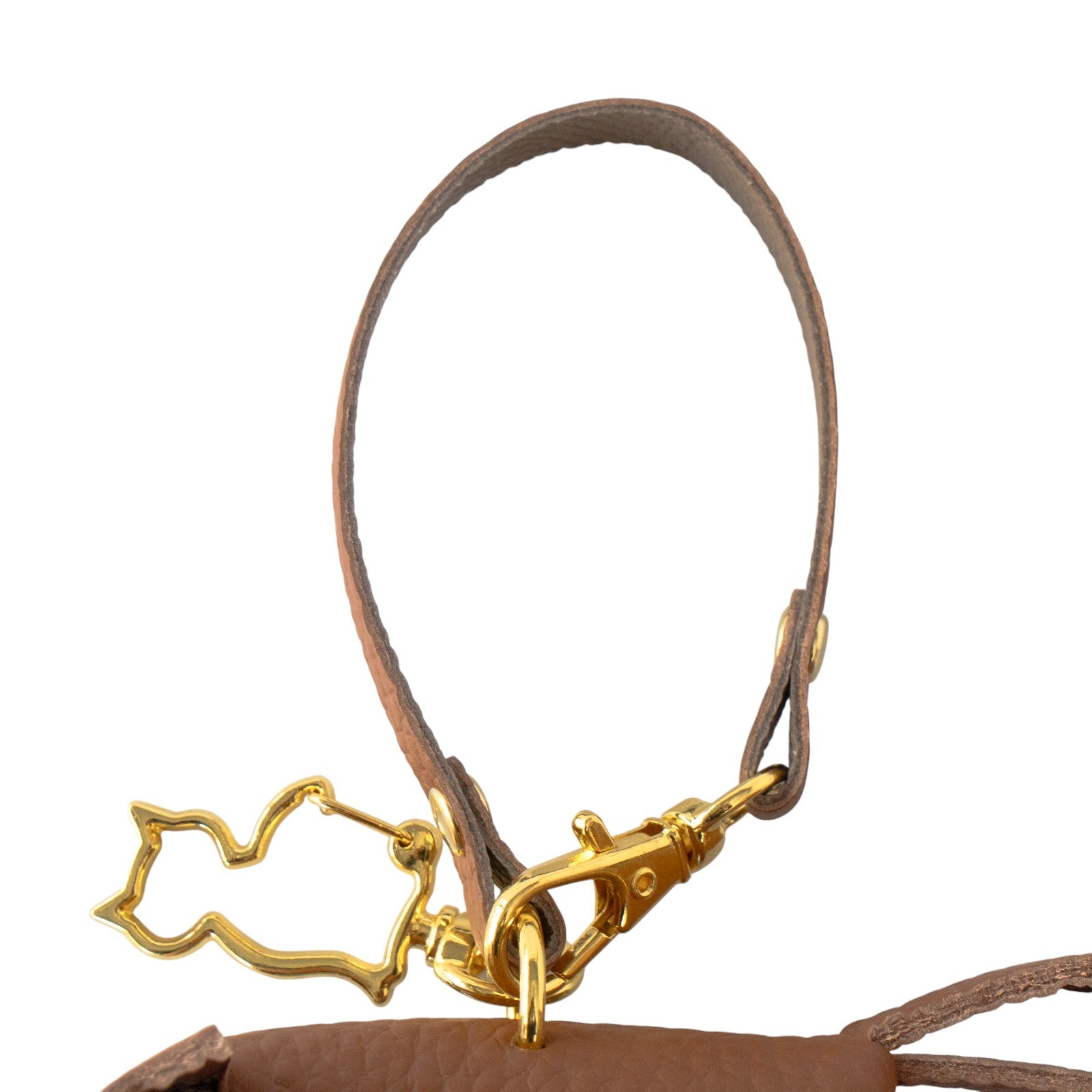 スタンディングにゃんチャーム    キュイール・マッシュ  /  キャメル