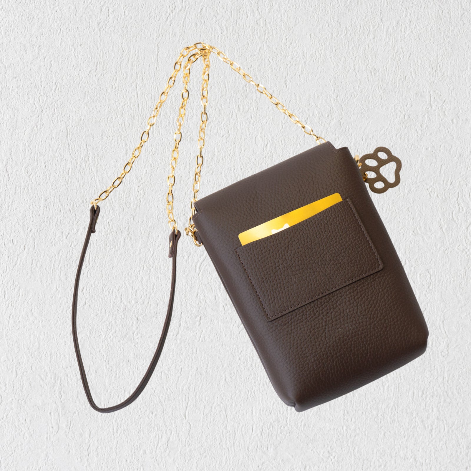 フルーニャスマホポシェット   キュイール・マッシュ  /  チョコ