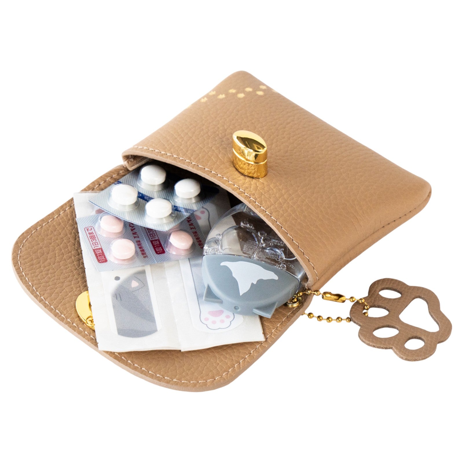 [復刻] フルーニャ スクエアポーチ　キュイール・マッシュ  /  シャモア