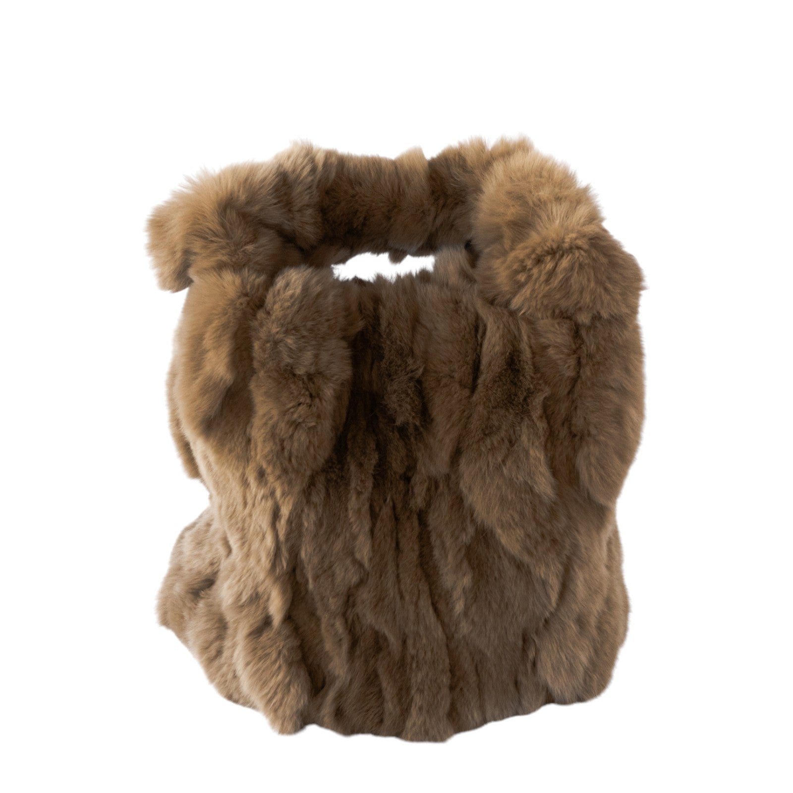 【11/21(金)22:00～ 26時間限定販売】【数量限定】 ワンハンドルファーバッグ・PAW  (パウ)   / キャメル