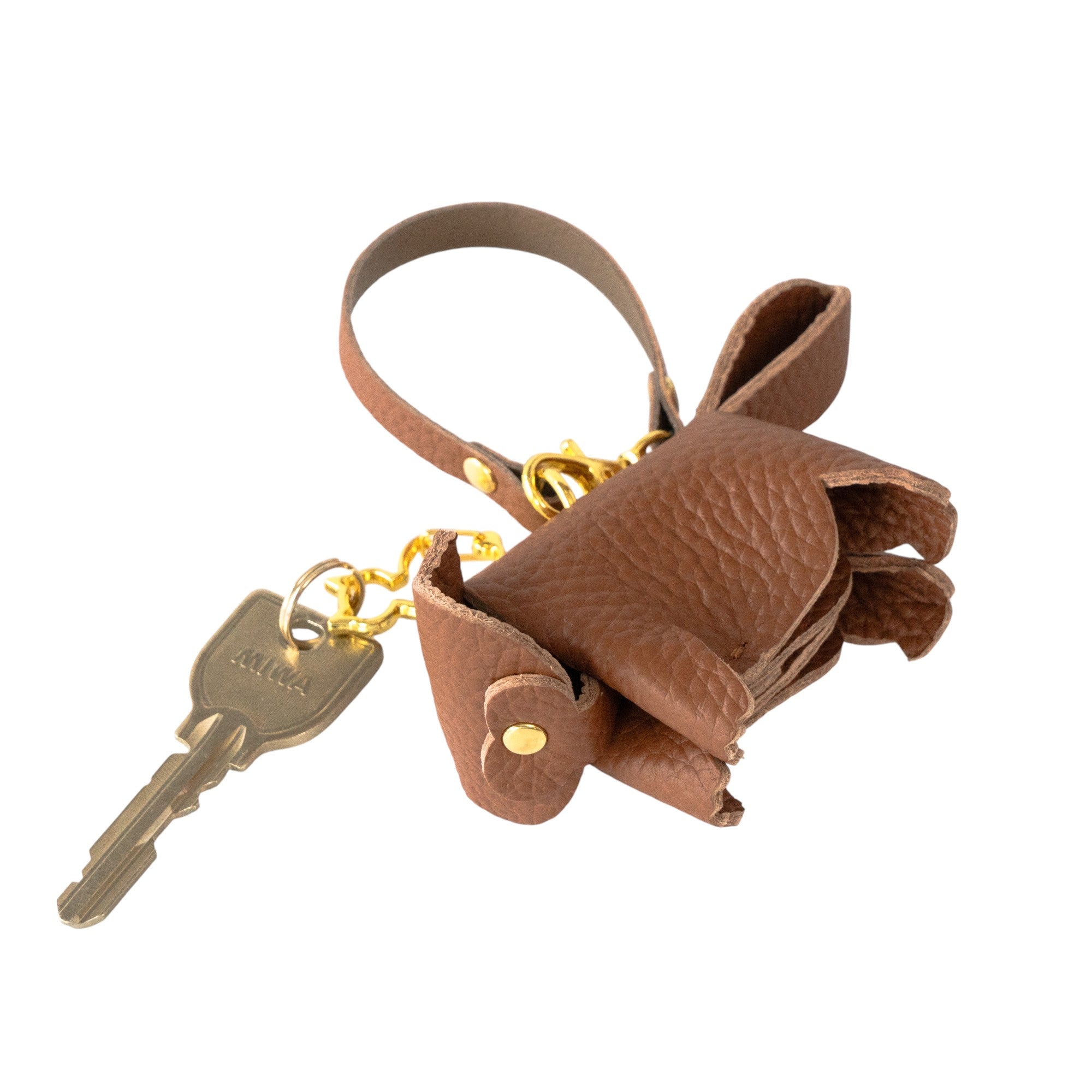 スタンディングにゃんチャーム    キュイール・マッシュ  /  キャメル