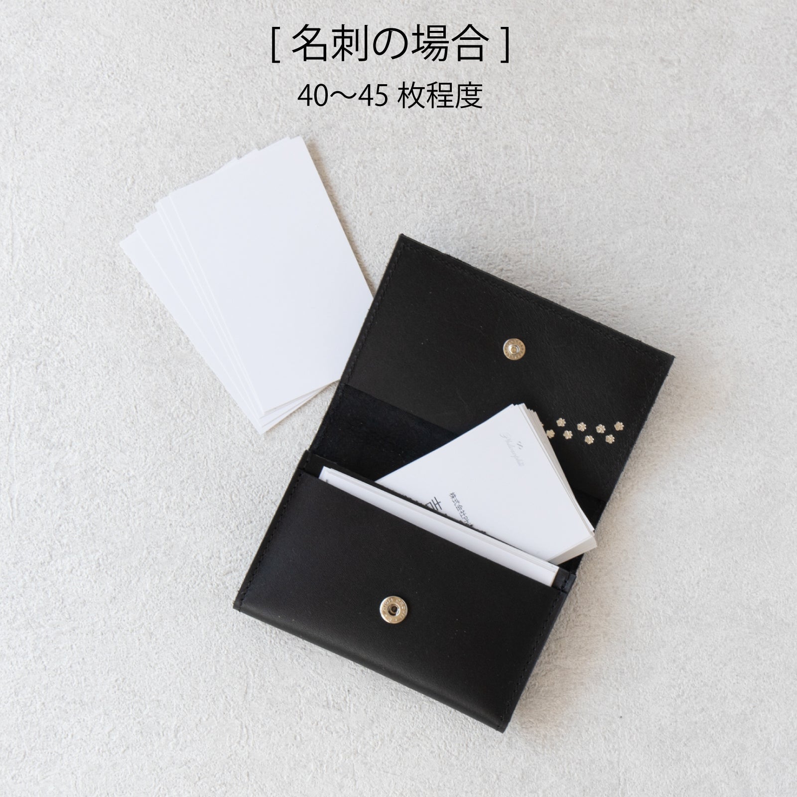 [1/22 (Wed) 1-day limited sale] Tomcat business card holder Kip leather / black