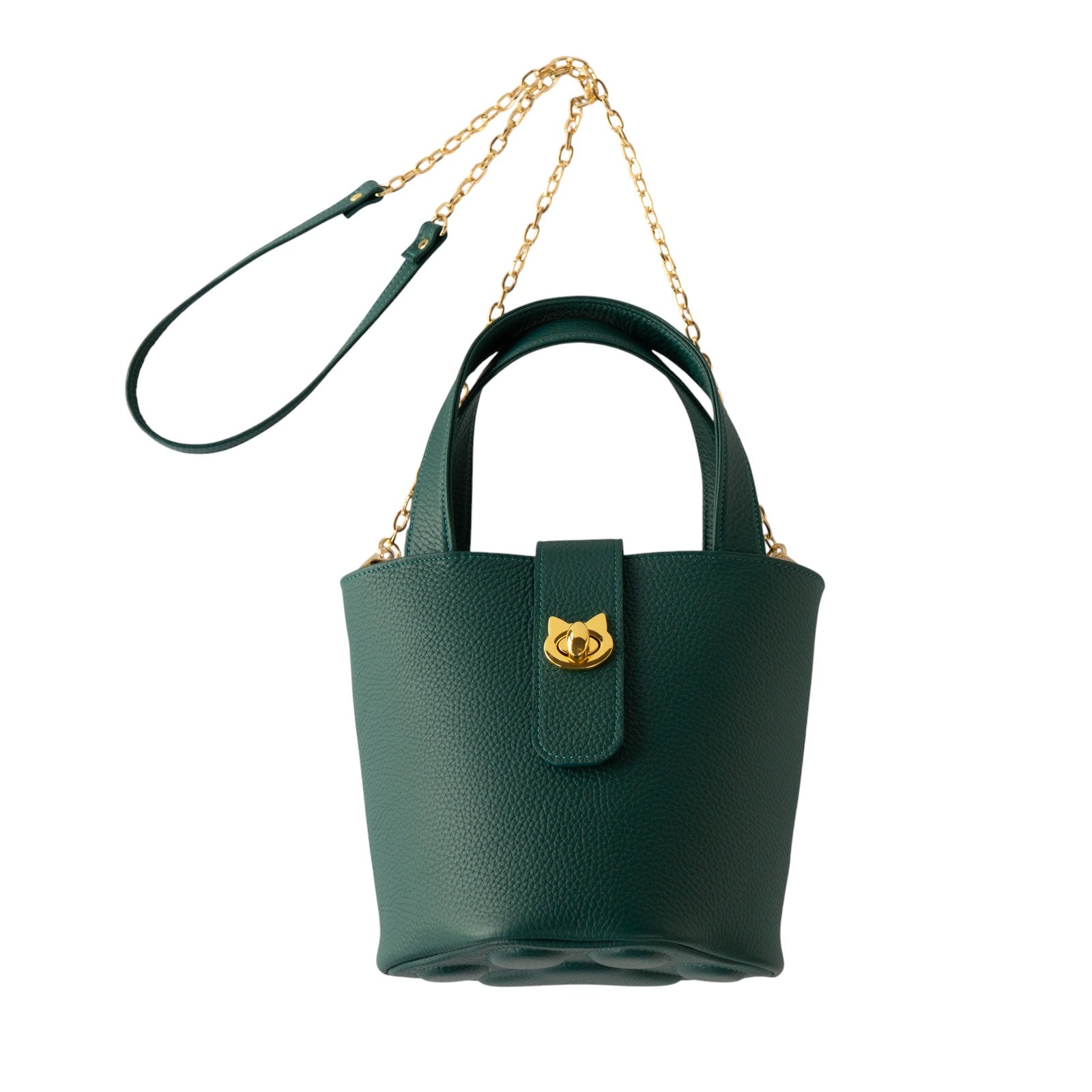 チェーンショルダー付きミニバッグ・PAW  (パウ)   / エメラルド