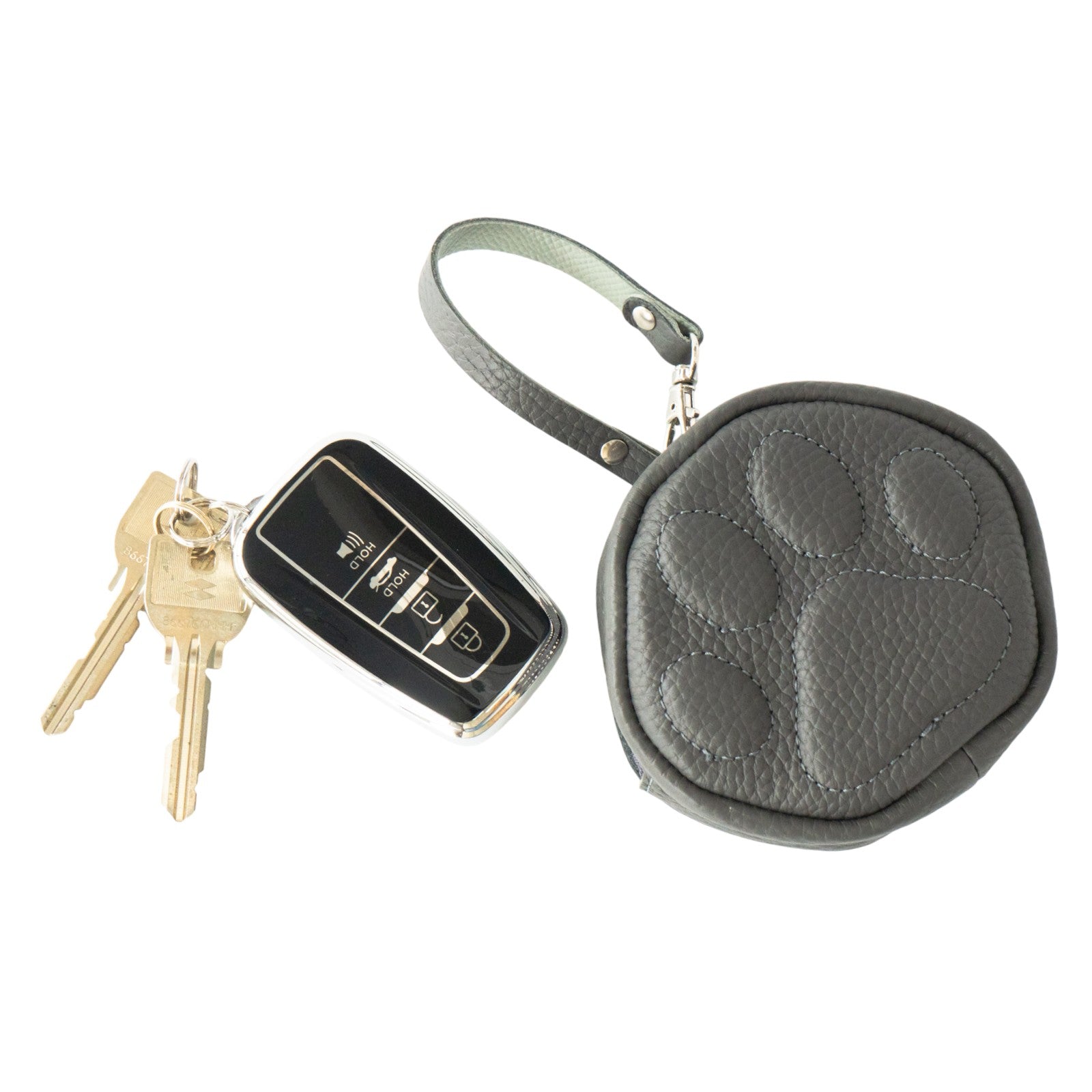 PAWチャームポーチ　キュイール　マッシュ  /  グラファイト