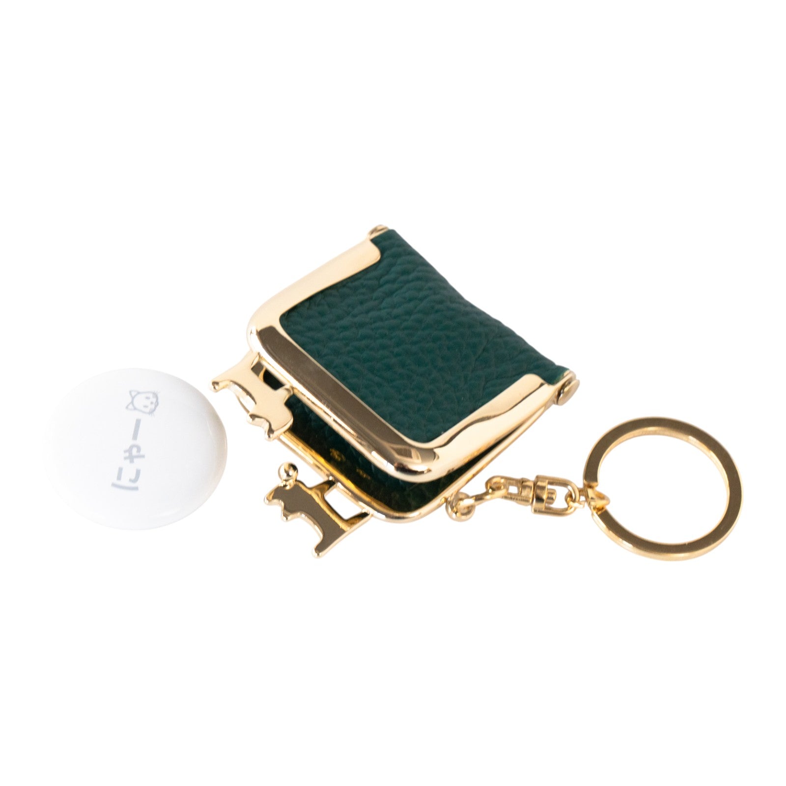 プチにゃまぐちキーホルダー　キュイール・マッシュ / エメラルド