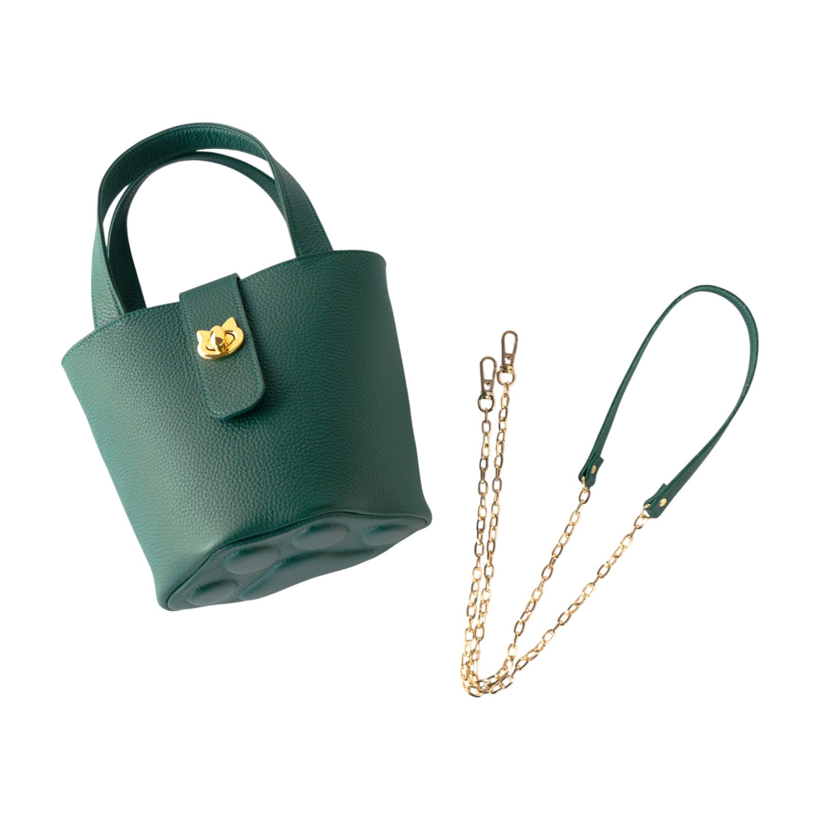 チェーンショルダー付きミニバッグ・PAW  (パウ)   / エメラルド