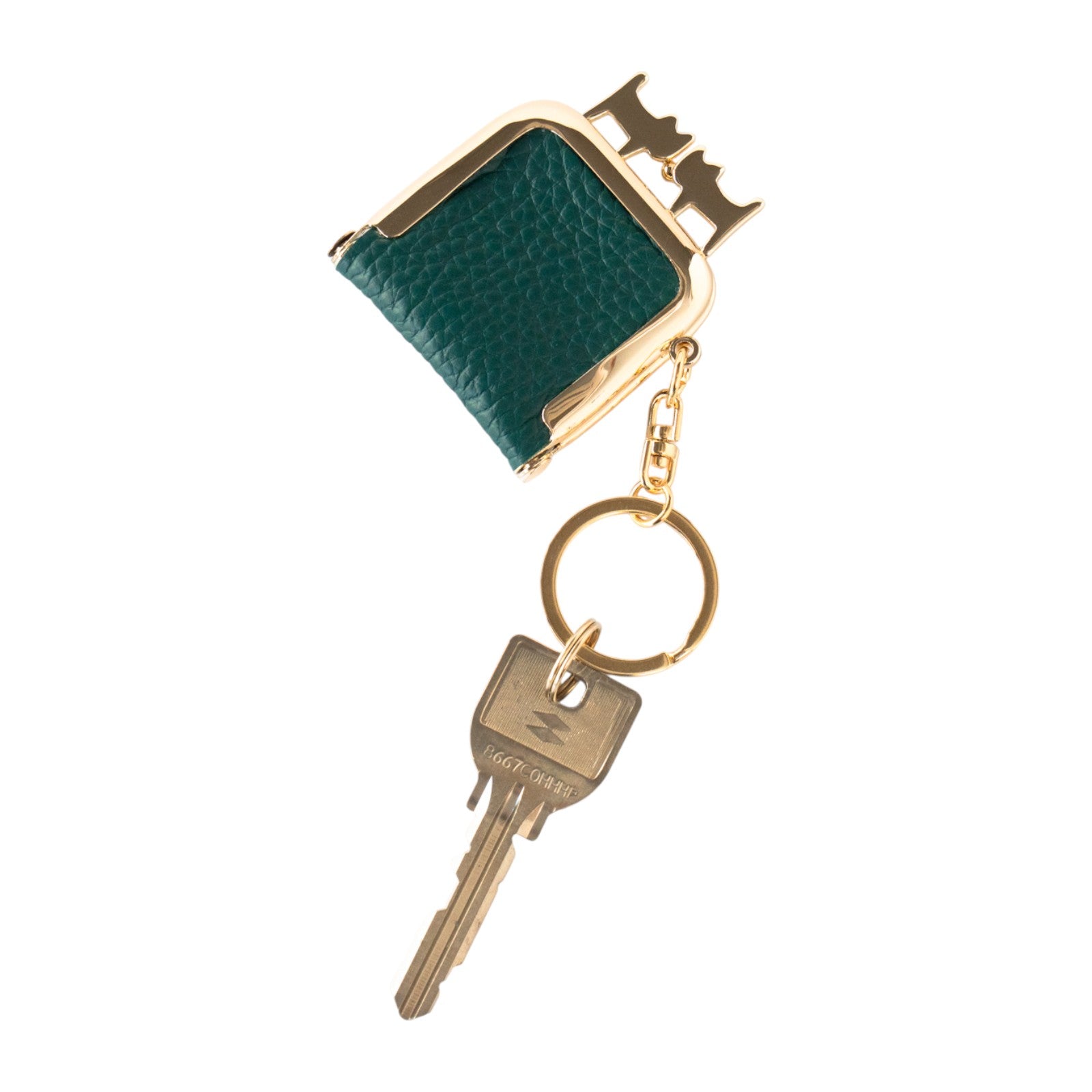 プチにゃまぐちキーホルダー　キュイール・マッシュ / エメラルド