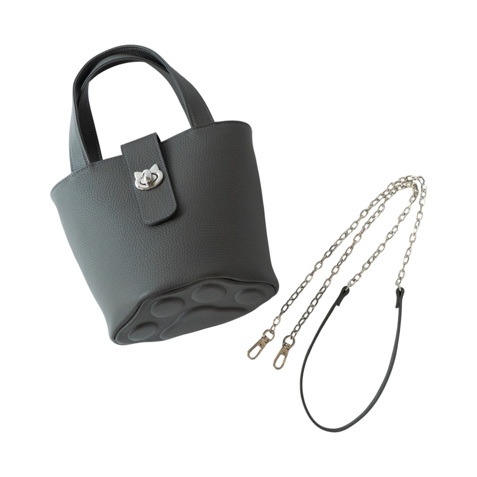 【12/7(日)22:00～ 26時間限定販売】【数量限定】 チェーンショルダー付きミニバッグ・PAW  (パウ)   / グラファイト