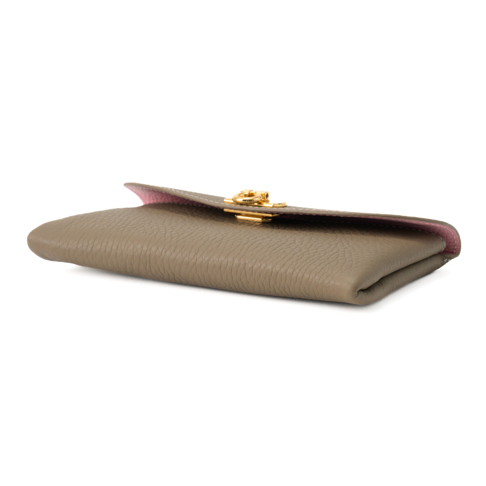Leather flap long wallet / Taurillon Clemence