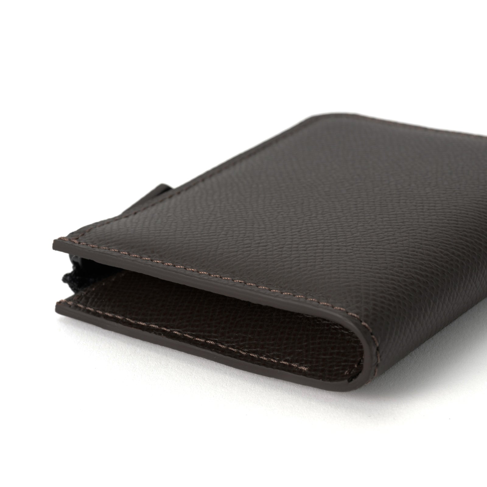 Minimum wallet with L shaped fastener / Veau Epsom