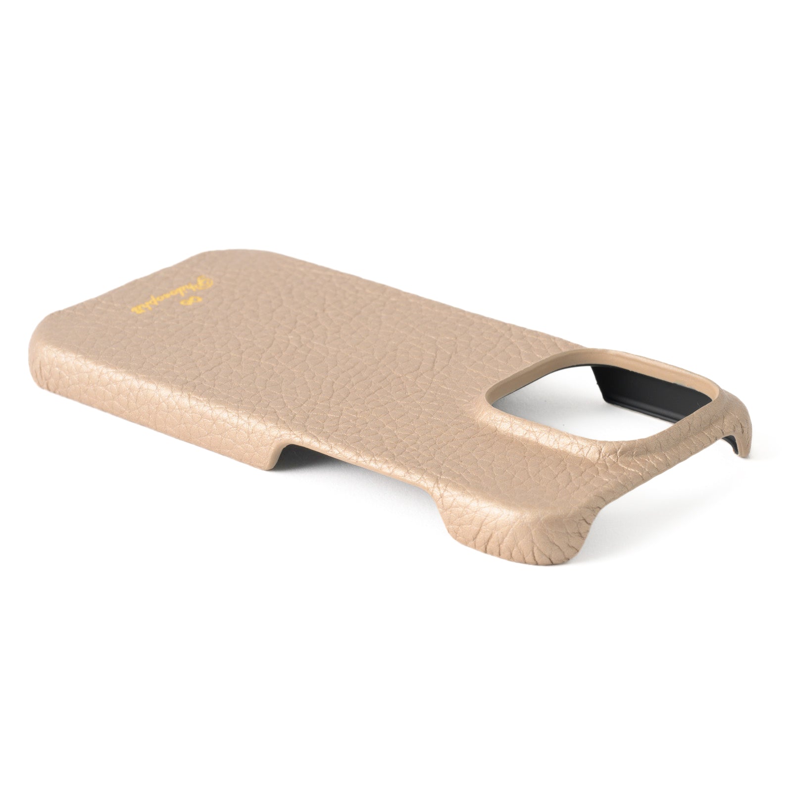 iPhone back cover (iPhone15 series/champagne gold) Taurillon Clemence