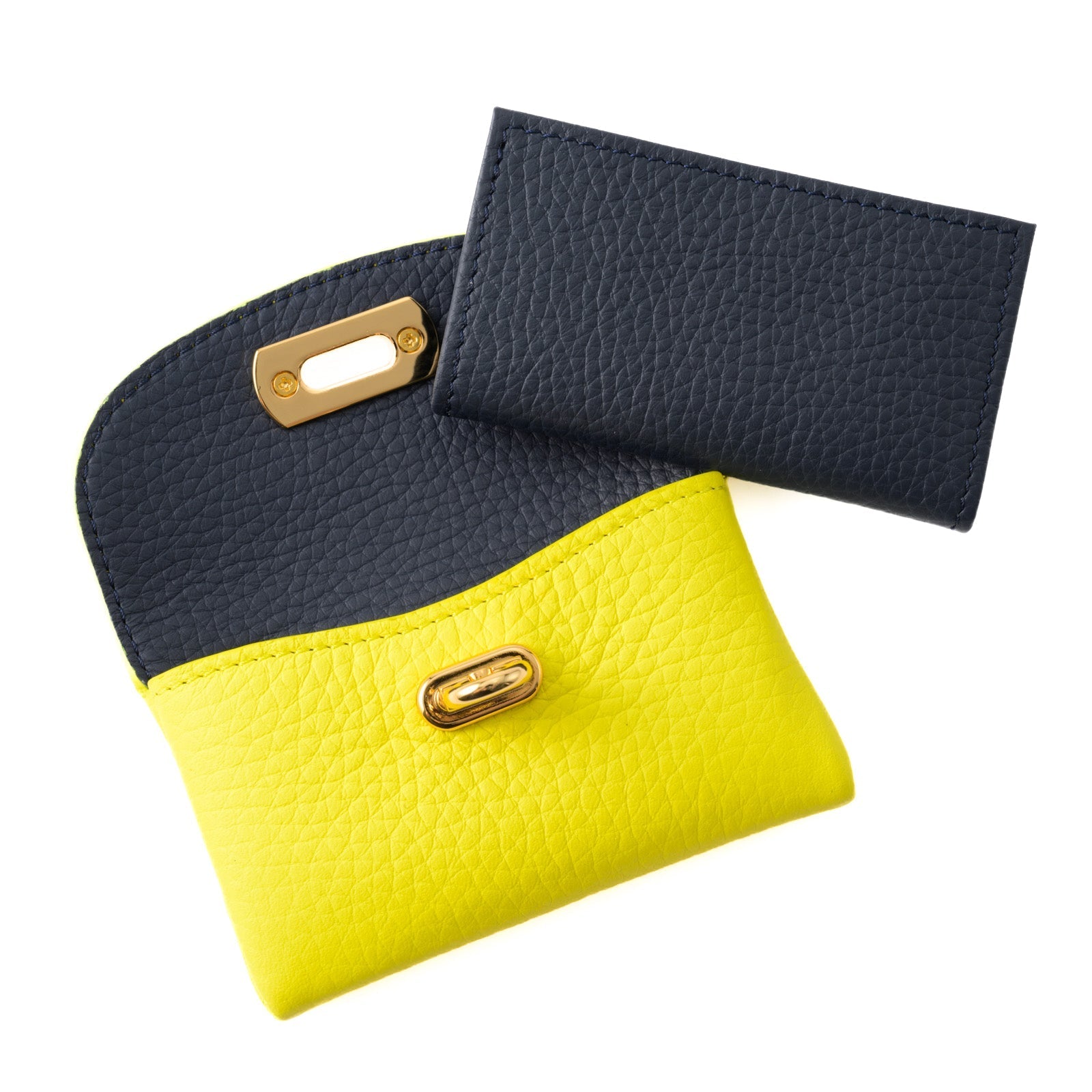 Leather flap mini wallet / Taurillon Clemence