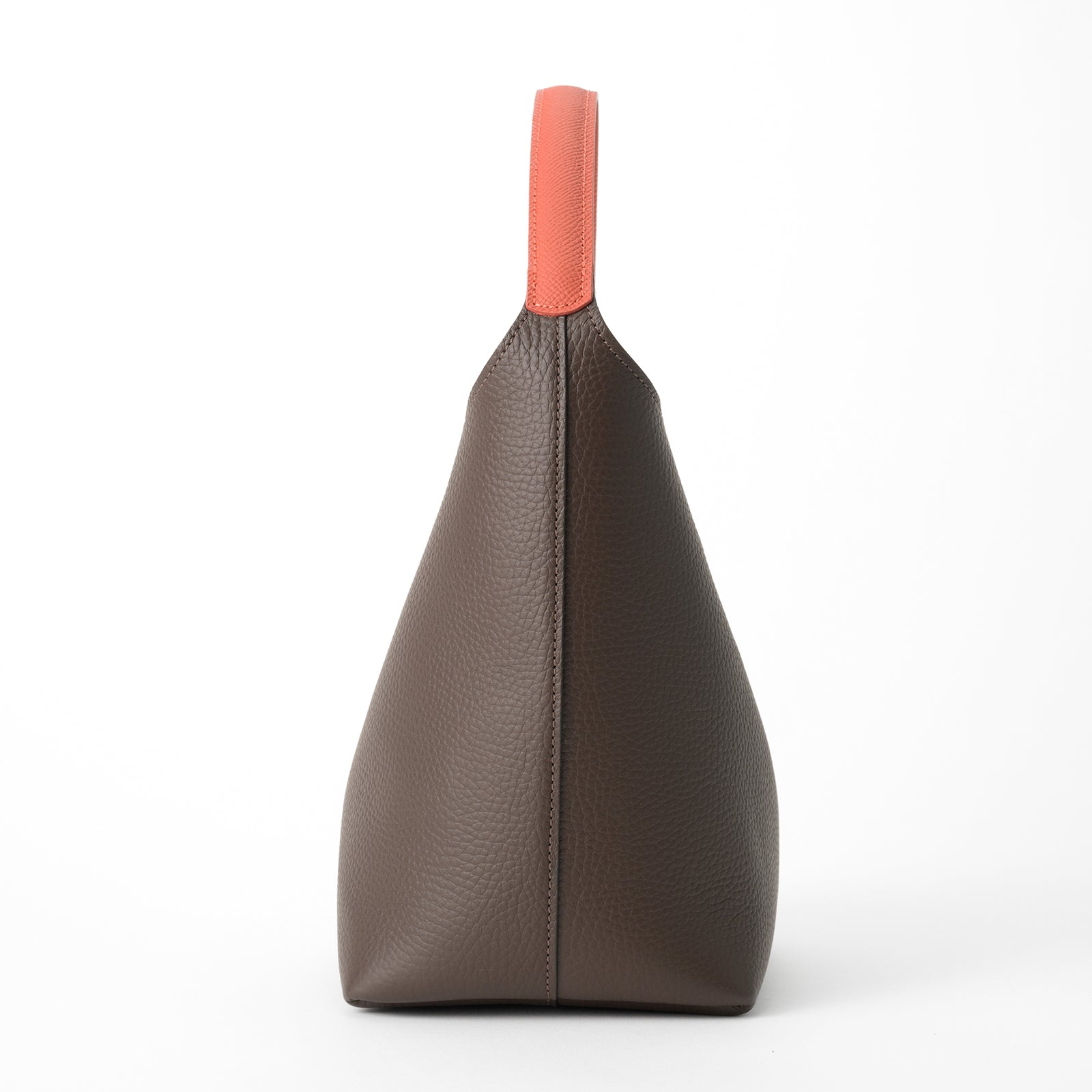 One-handle mini tote bag Marche Cuir Mache / Chocolate