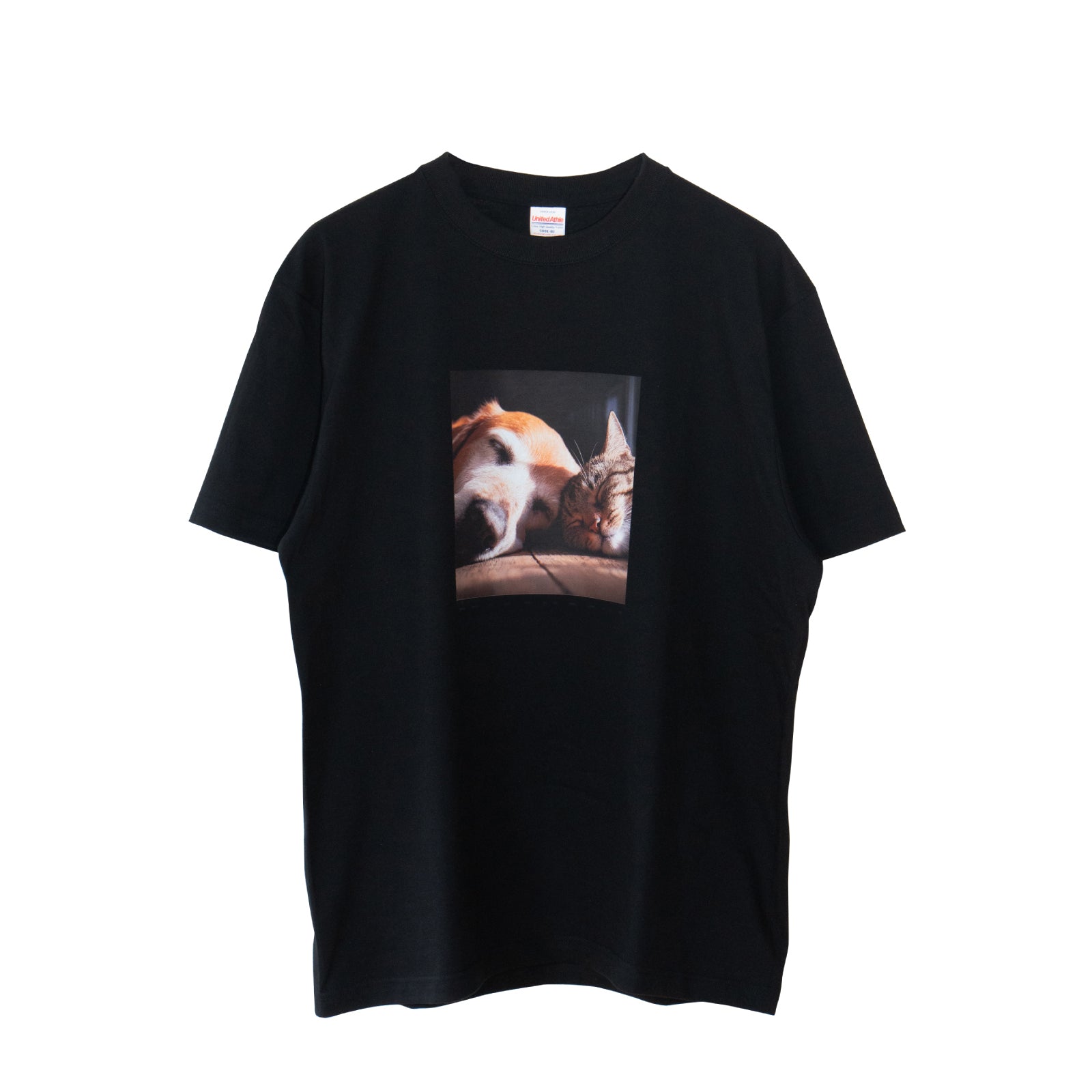 【受注生産：6/8(月)22:00〜11(木)】うちのこプリントTシャツ  /  ブラック