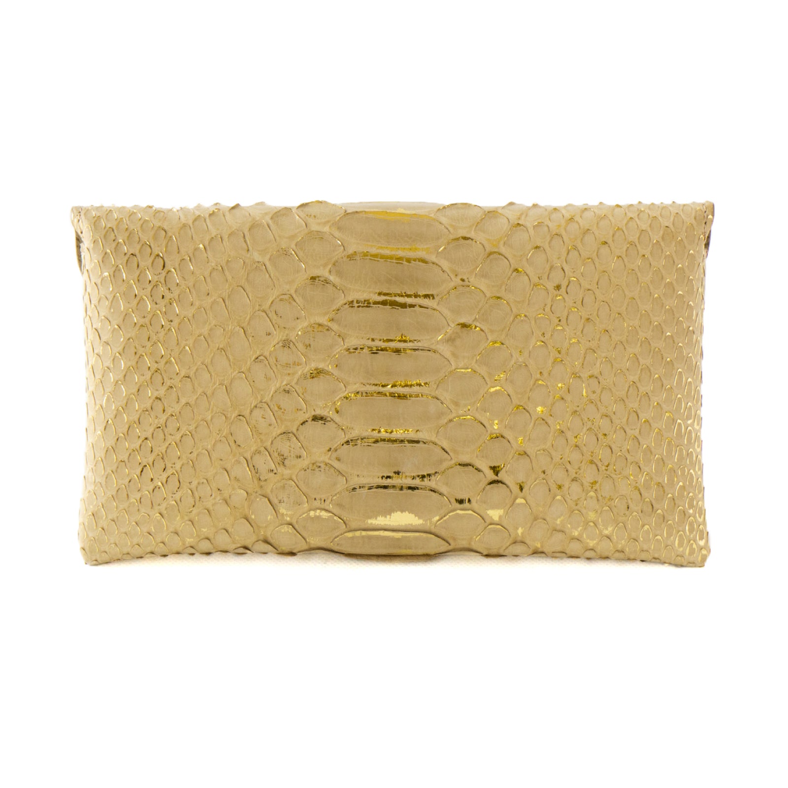 Flap Wallet Fleur Long Foil Python / Gold Beige